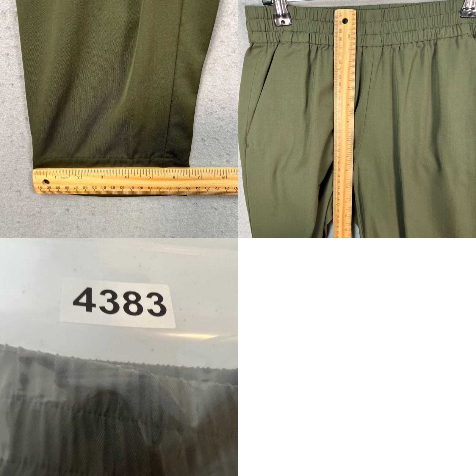 Everlane Womens Everlane Pants 0 Olive Green Elastic Waist Trousers Straight Leg Ankle Wool Cotton Regular Rise 26in Inseam 25in Womens Size 25" / US 0 / IT 36 - 8 Thumbnail