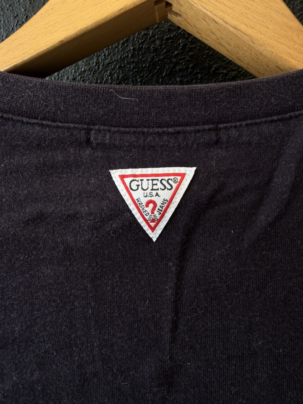 Guess Guess Triangle Black Long Sleeve V-Neck Shirt Size S Size S / US 4 / IT 40 - 5 Thumbnail