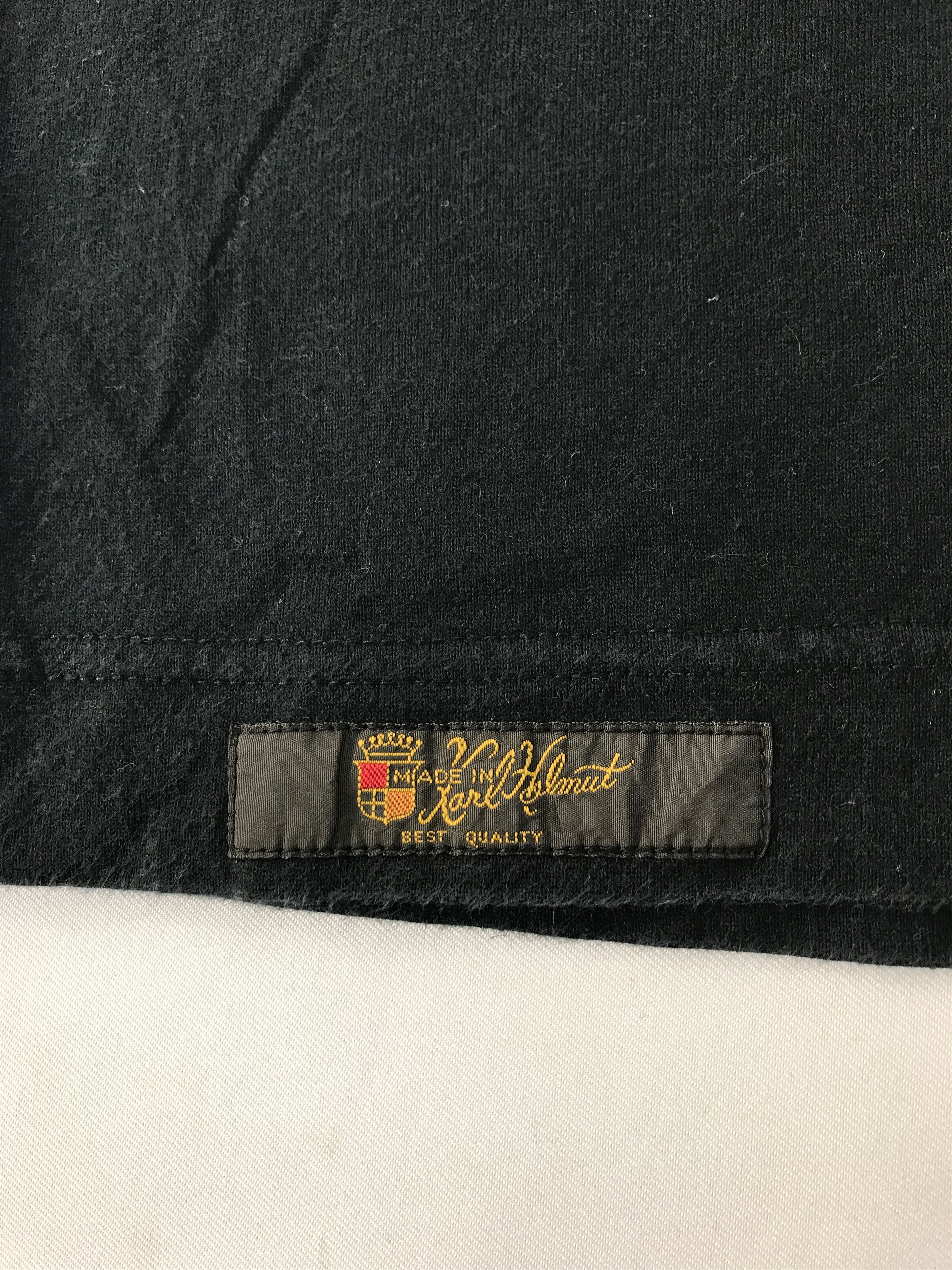 Karl Helmut Zipper Neck Printed Logo Tee T-shirt