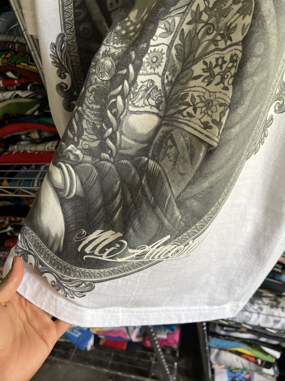Vintage 2000s Certified Street Mi Amor Tattoo Cholo Mexico Culture Size US XL / EU 56 / 4 - 5 Thumbnail