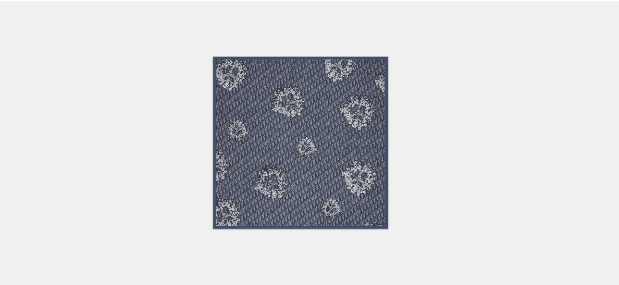DENIM TEARS × Dior o1w1db10624 Size: OS / Bandana in Navy Blue & Light Gray Size ONE SIZE - 1 Thumbnail
