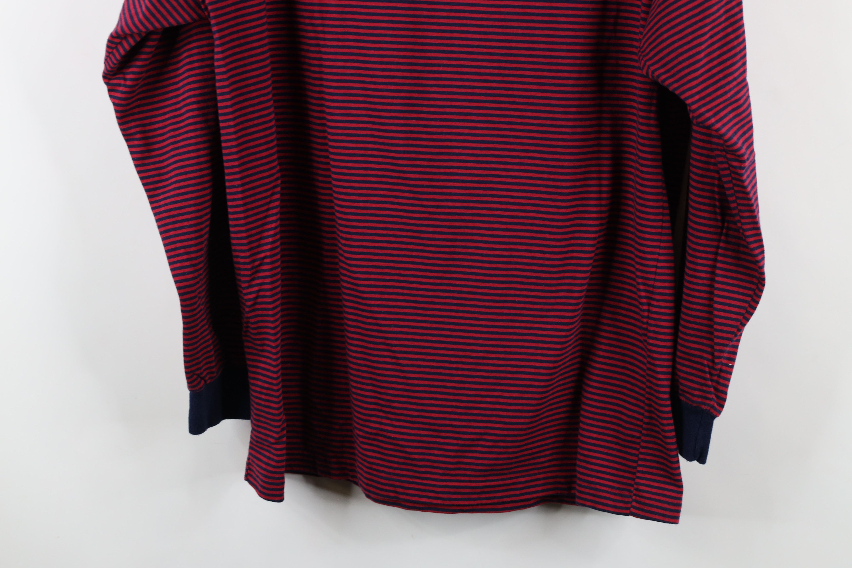 Vintage Vintage 90s Streetwear Striped Long Sleeve T-Shirt Red Blue Size US M / EU 48-50 / 2 - 9 Thumbnail