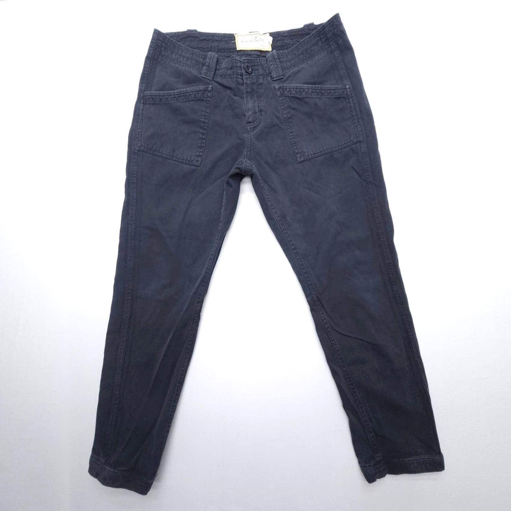 Vintage Aventura Chino Pants Womens 8 Black Cotton Stretch Twill Casual Travel Hiking Size 30" / US 8 / IT 44 - 2 Thumbnail