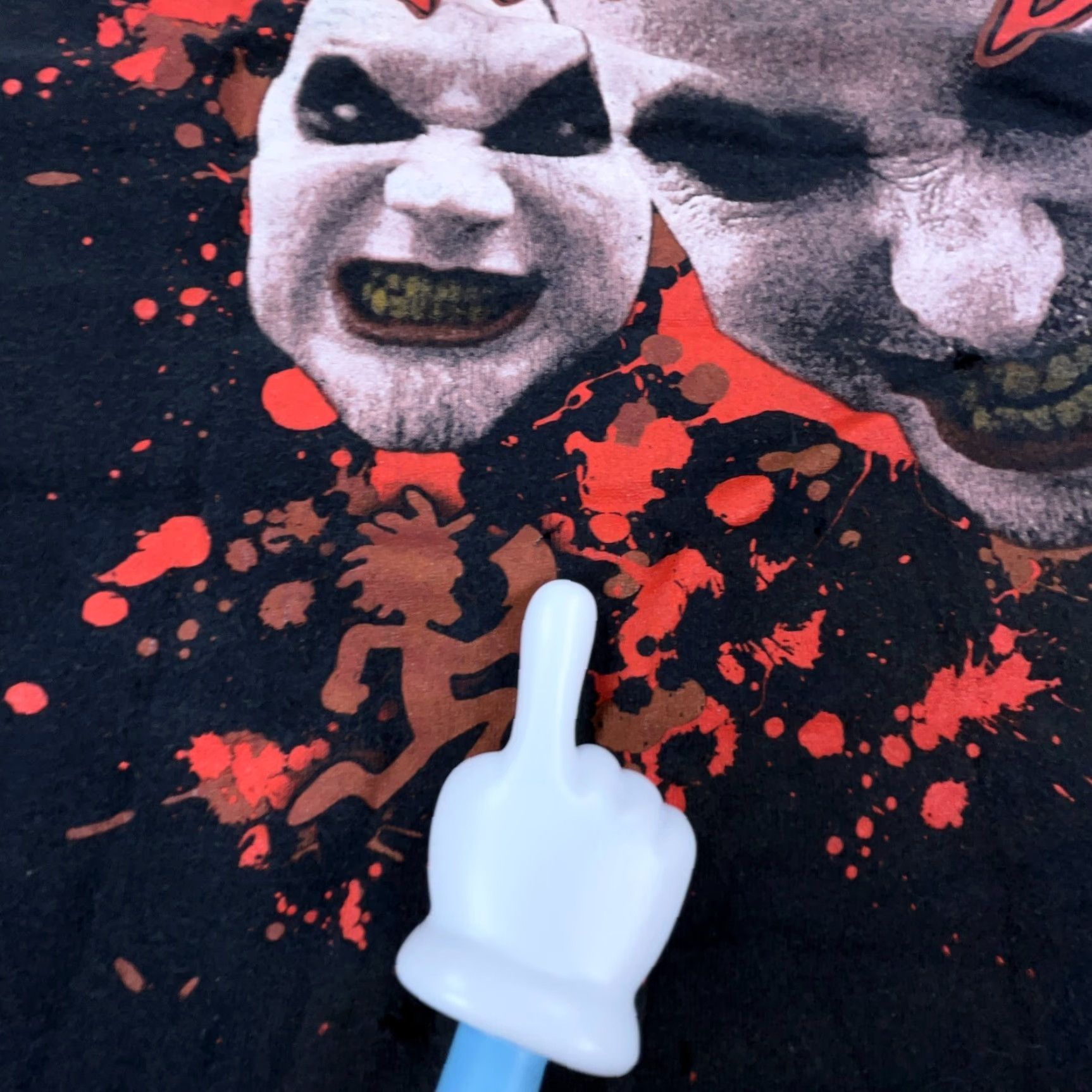 Anvil VINTAGE Insane Clown Posse Shirt Men L Black ICP Twisted Trashed Grunge Size US L / EU 52-54 / 3 - 6 Thumbnail