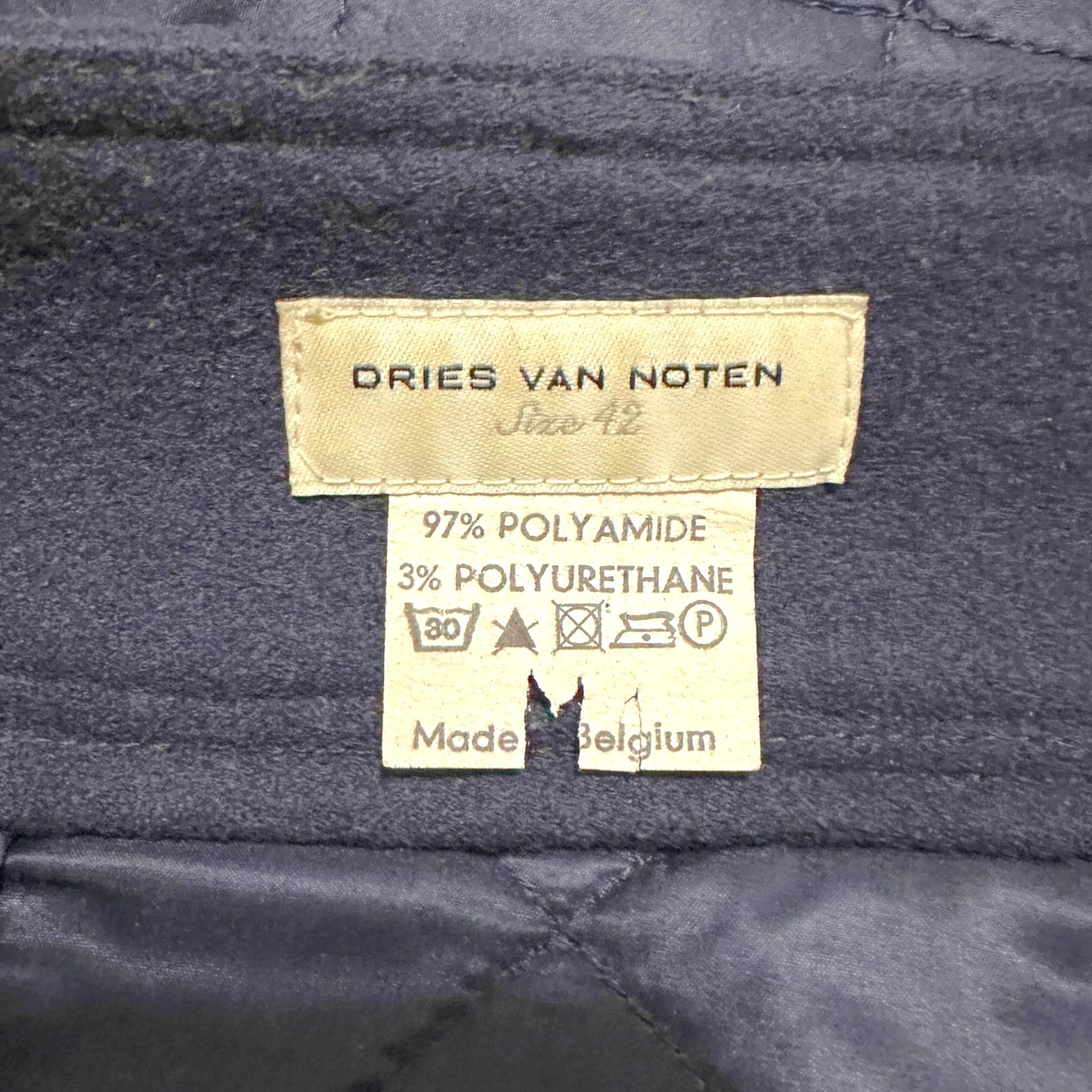 Dries Van Noten Dries Van Noten Blue Quilted Straight Skirt, Size 42EU Size 30" / US 8 / IT 44 - 3 Thumbnail