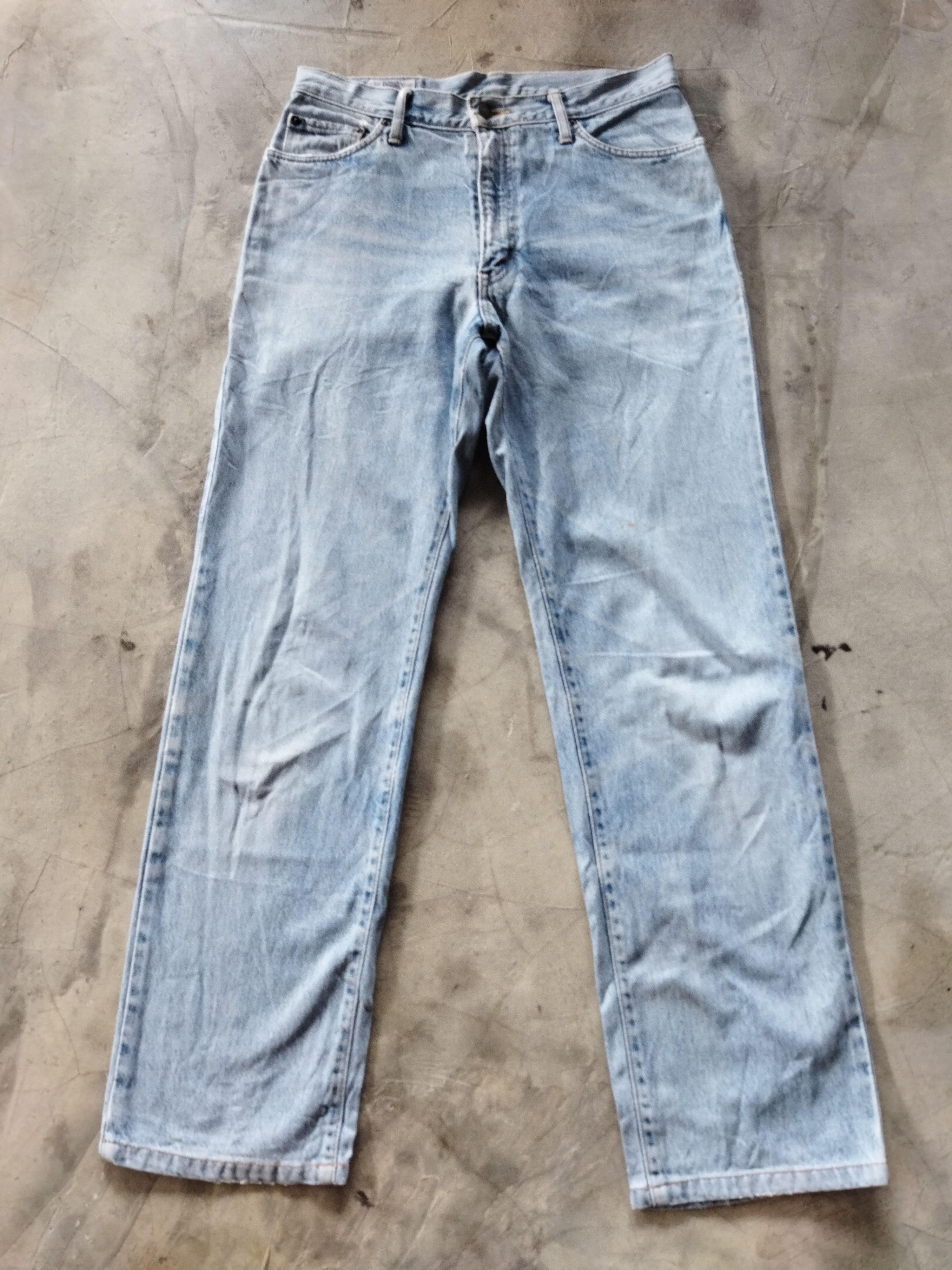 Edwin × Vintage VINTAGE EDWIN DISTRESSED LIGHT BLUE JEANS PANTS Size US 30 / EU 46 - 1 Thumbnail