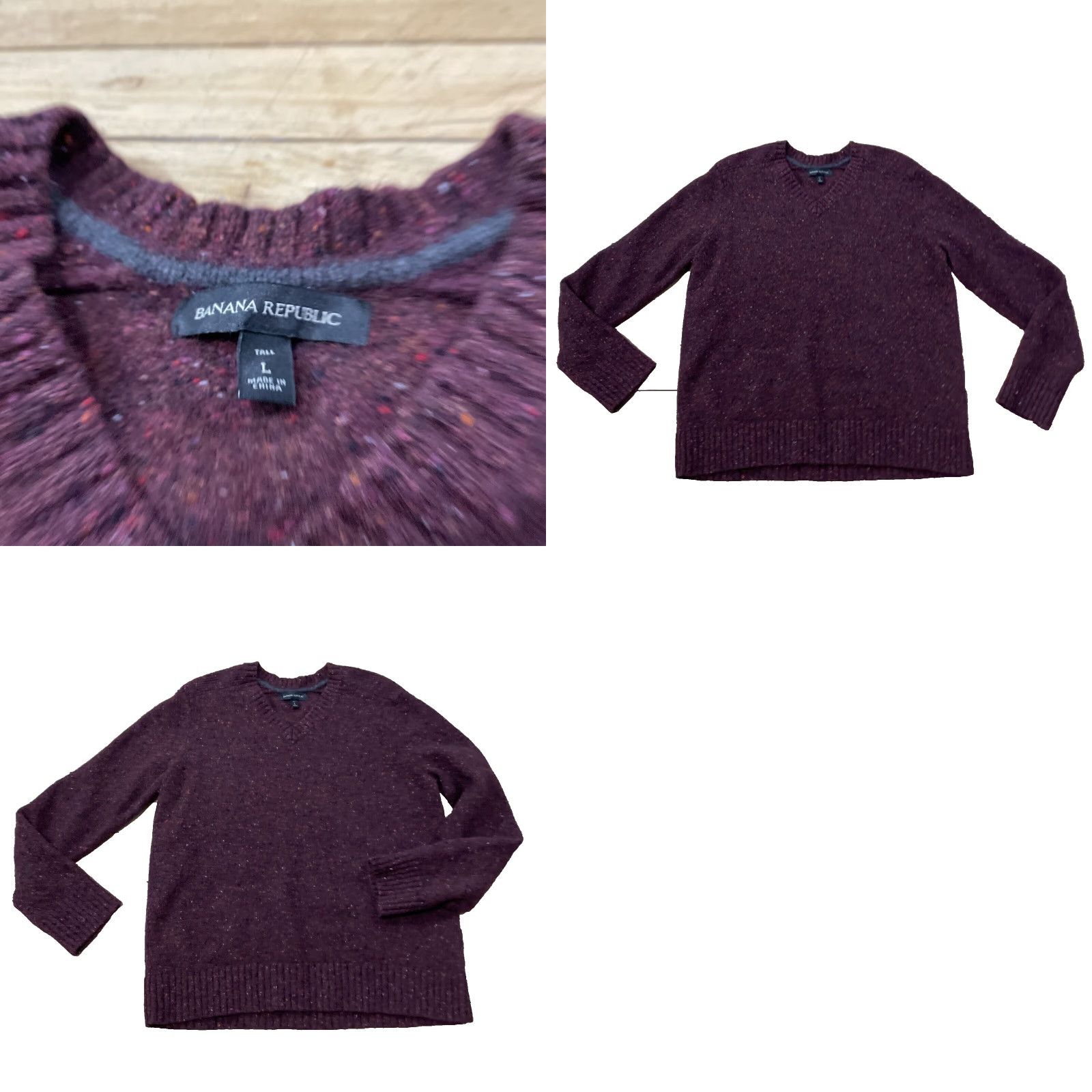 Banana Republic BANANA REPUBLIC Sweater Elbow Patches Wool Red L Unisex Adults Pullover Size L / US 10 / IT 46 - 11 Thumbnail