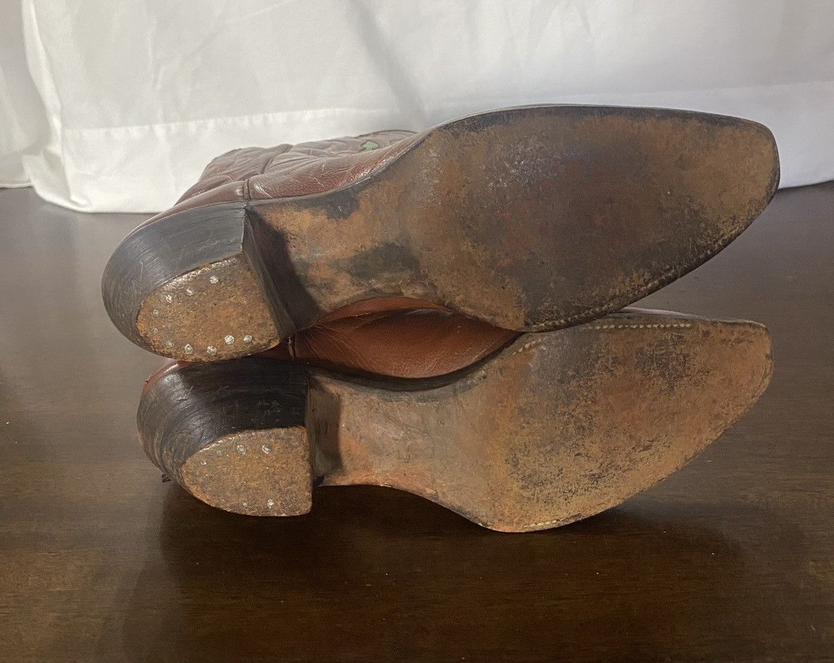 Justin Boots × Vintage VINTAGE 1940s H.J. Justin & Sons/Ft Worth TX/Boots Sz 5-6? Size US 5.5 / IT 35.5 - 10 Thumbnail