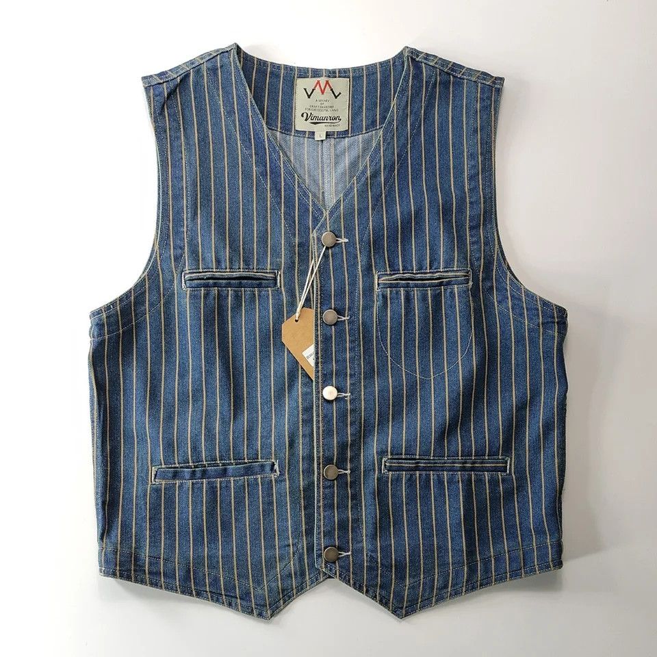 Japanese Brand × Vintage Retro Denim Vest Washed Size US XXL / EU 58 / 5 - 1 Thumbnail