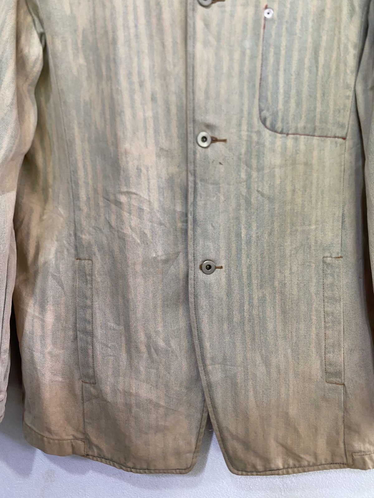 Le Grande Bleu (L.G.B.) Azito Distress Denim Jacket Button Up Size US L / EU 52-54 / 3 - 3 Thumbnail