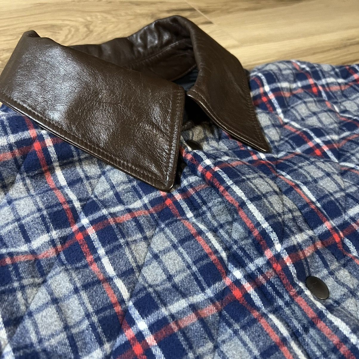 Balenciaga Balenciaga Twinset Plaid Leather Jacket FW18 (NO VEST) Size US L / EU 52-54 / 3 - 4 Thumbnail