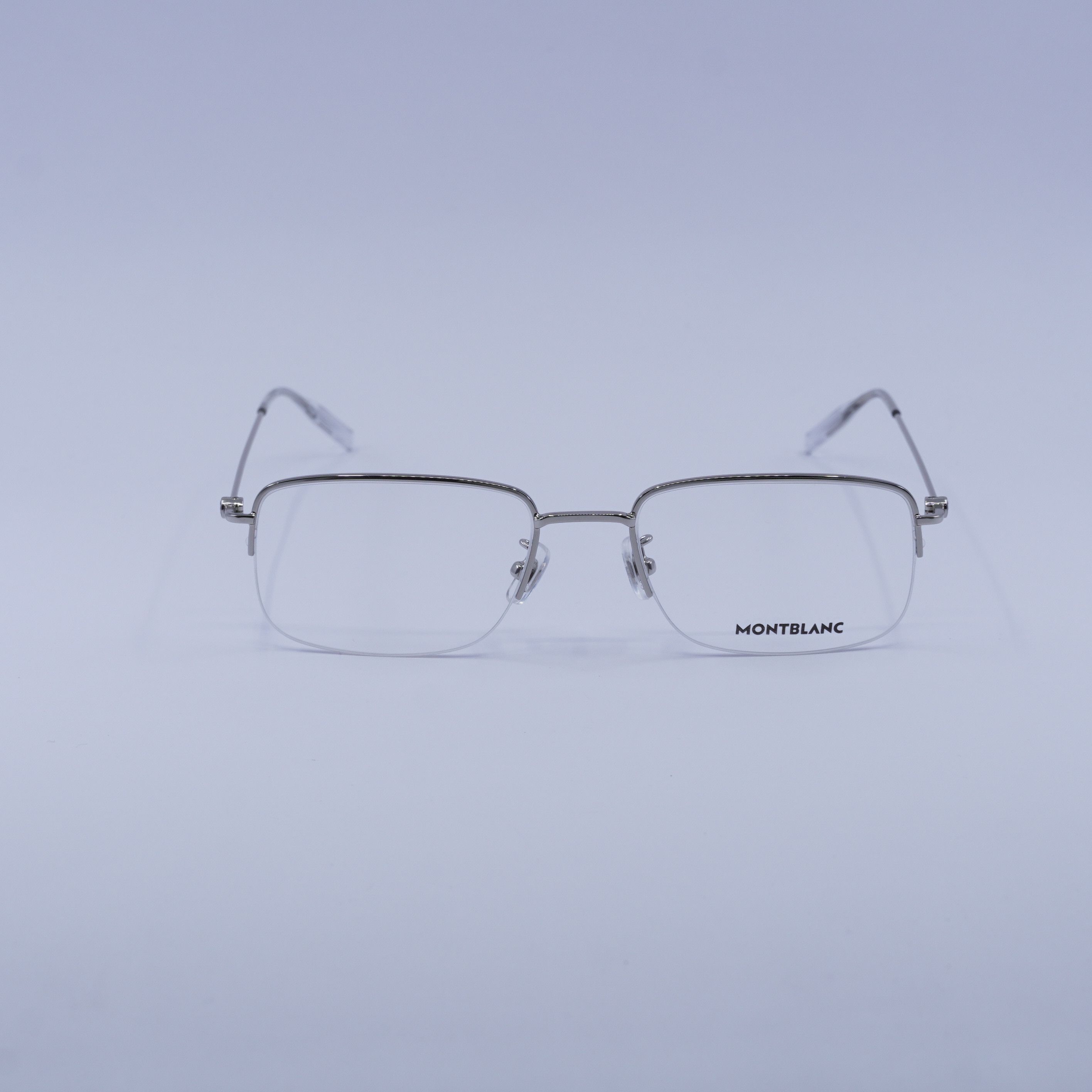 Montblanc Montblanc MB0084OK 003 Eyeglasses Silver 53mm Rectangle Size ONE SIZE - 3 Thumbnail