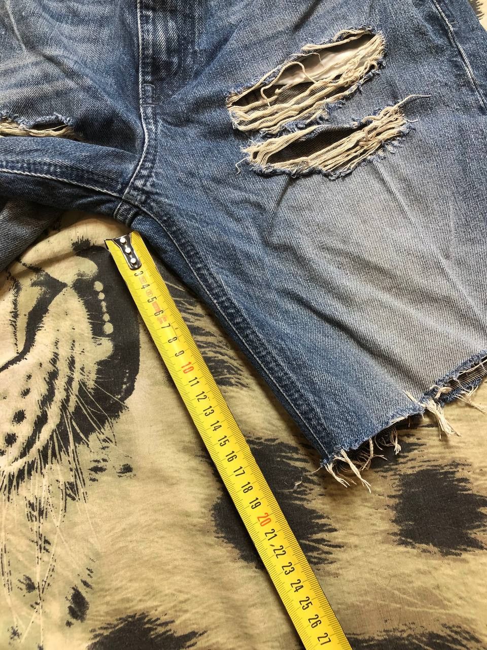 Diesel Jean Shorts Denim Distressed Hip Hop Grunge Jorts Y2K Size 29" - 17 Thumbnail