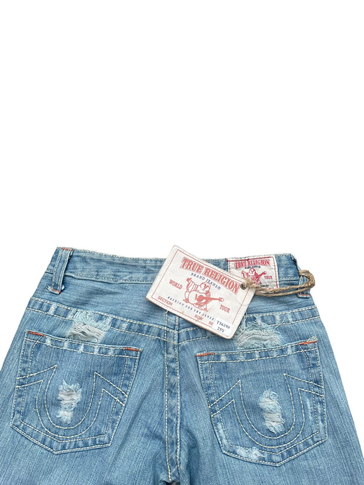 True Religion True Religion Joey Big T Distresed Denim Size 27" / US 4 / IT 40 - 7 Thumbnail