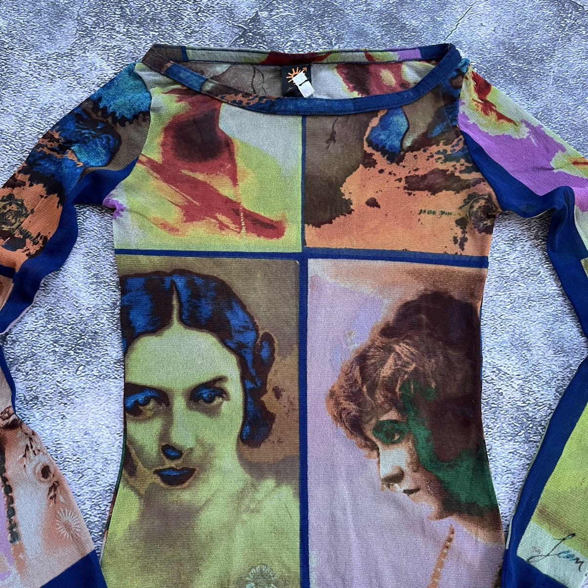 Jean Paul Gaultier Jean Paul Gaultier Soleil Pop Art Portrait Mesh Top 2002s Size S / US 4 / IT 40 - 3 Thumbnail