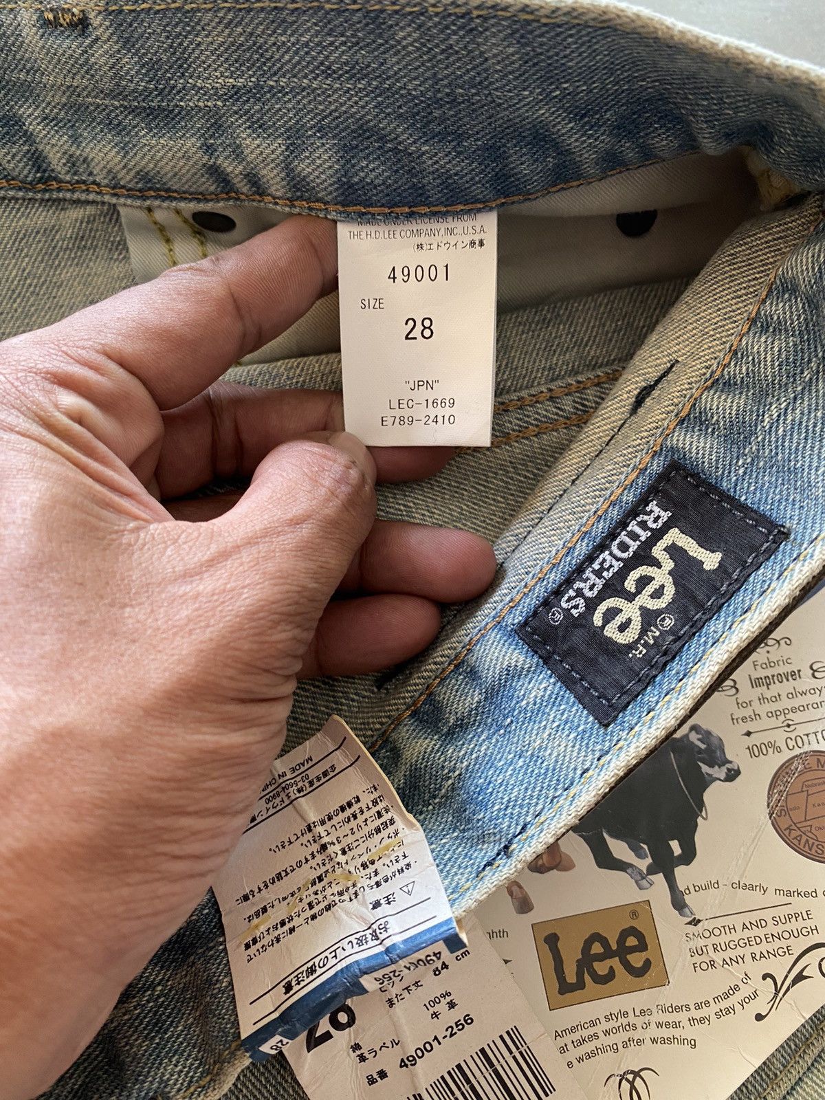 Lee × Vintage Flare Jeans Vintage Lee Riders Fade Distressed Boot Cut Size US 28 / EU 44 - 7 Thumbnail