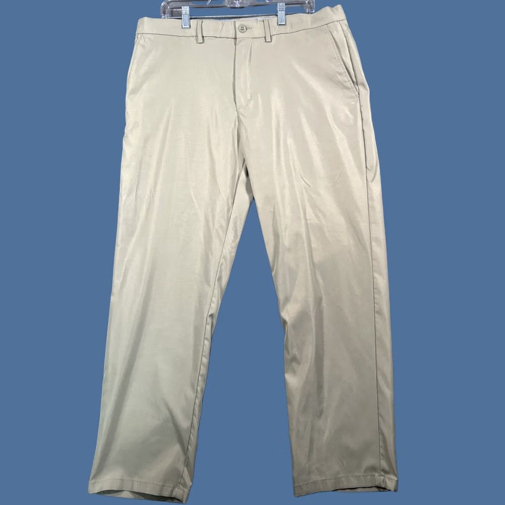 Vintage Greg Norman Mens Beige Golf Performance Pants 36x30 Stretch Slash Pockets Size US 36 / EU 52 - 1 Thumbnail