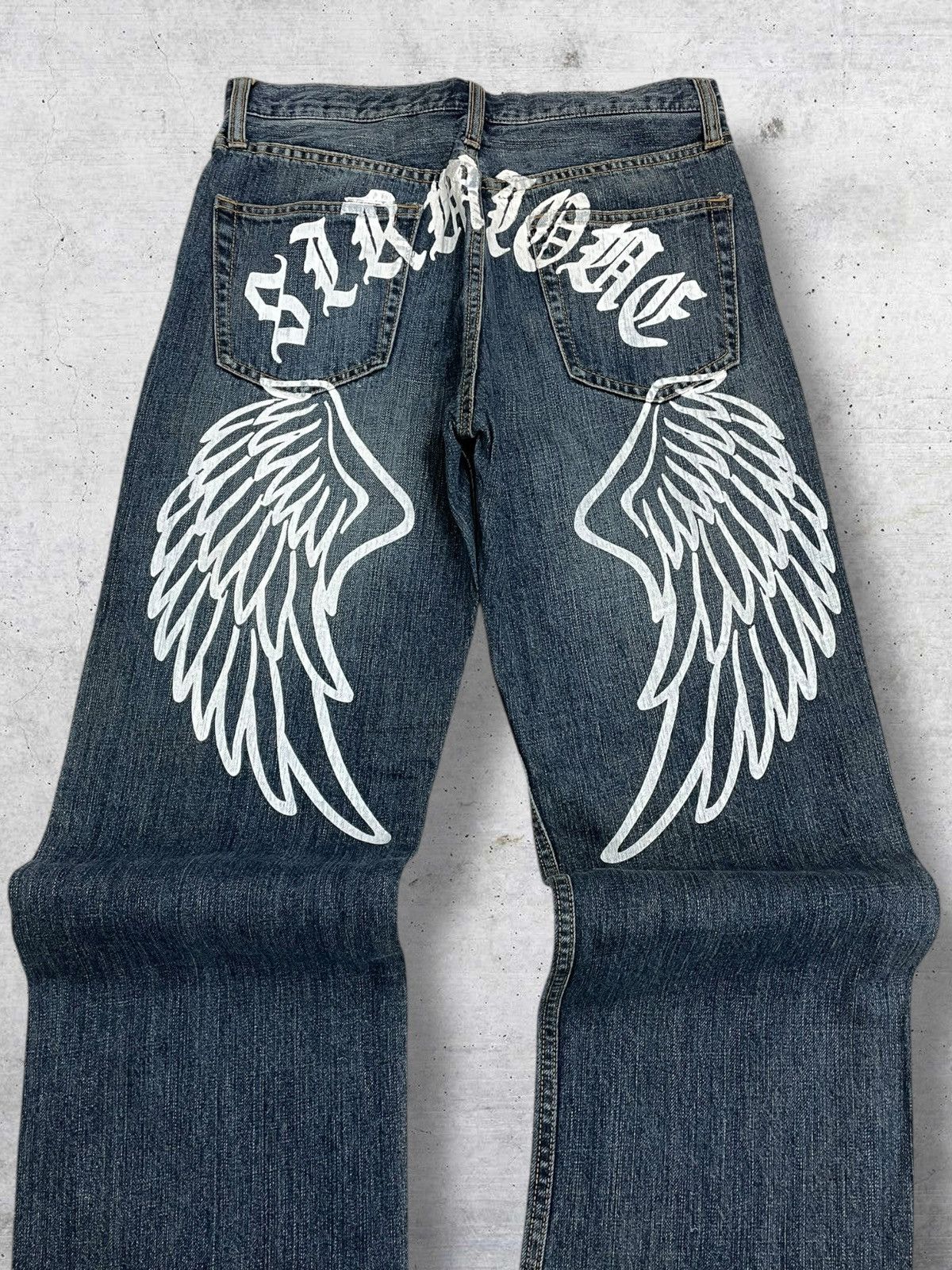 Hysteric Glamour VINTAGE JAPAN AFFLICTION GRUNGE PUNK WING SIRMIONE DESIGN Size US 28 / EU 44 - 4 Thumbnail