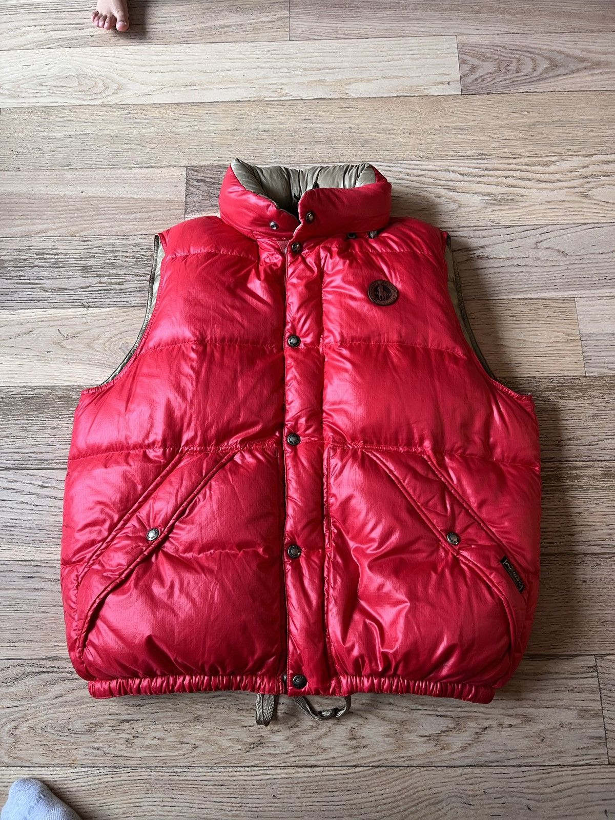 Polo Ralph Lauren × Vintage Vintage 90s Polo Ralph Lauren Puff Vest Hood Rap Y2K Rare Size US XL / EU 56 / 4 - 4 Thumbnail