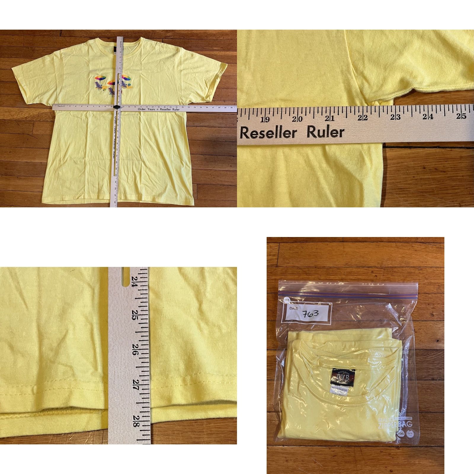 Vintage VINTAGE Old Varsity Brand Beach Chair Shirt Women’s XXL (Fits XL) Yellow 90s Beach Retro Nautical College T-Shirt Womens Size XL / US 12-14 / IT 48-50 - 8 Thumbnail
