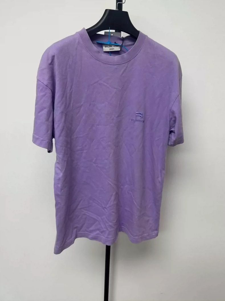 Balenciaga Balenciaga Sportyb Purple Short Sleeve T-shirt - dmc Size US S / EU 44-46 / 1 - 1 Thumbnail