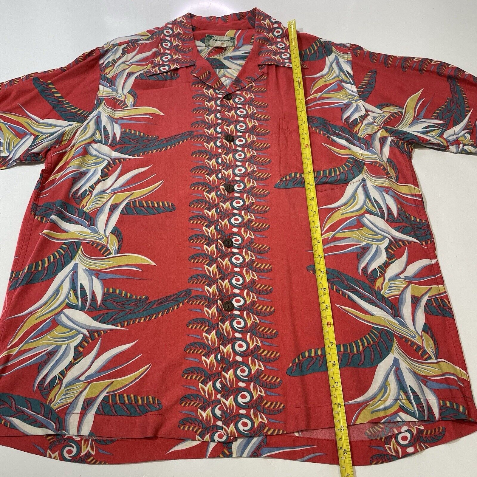Duke Kahanamoku VTG Duke Kamehameha Men’s Hawaiian Camp Shirt Red Large Size US L / EU 52-54 / 3 - 6 Thumbnail