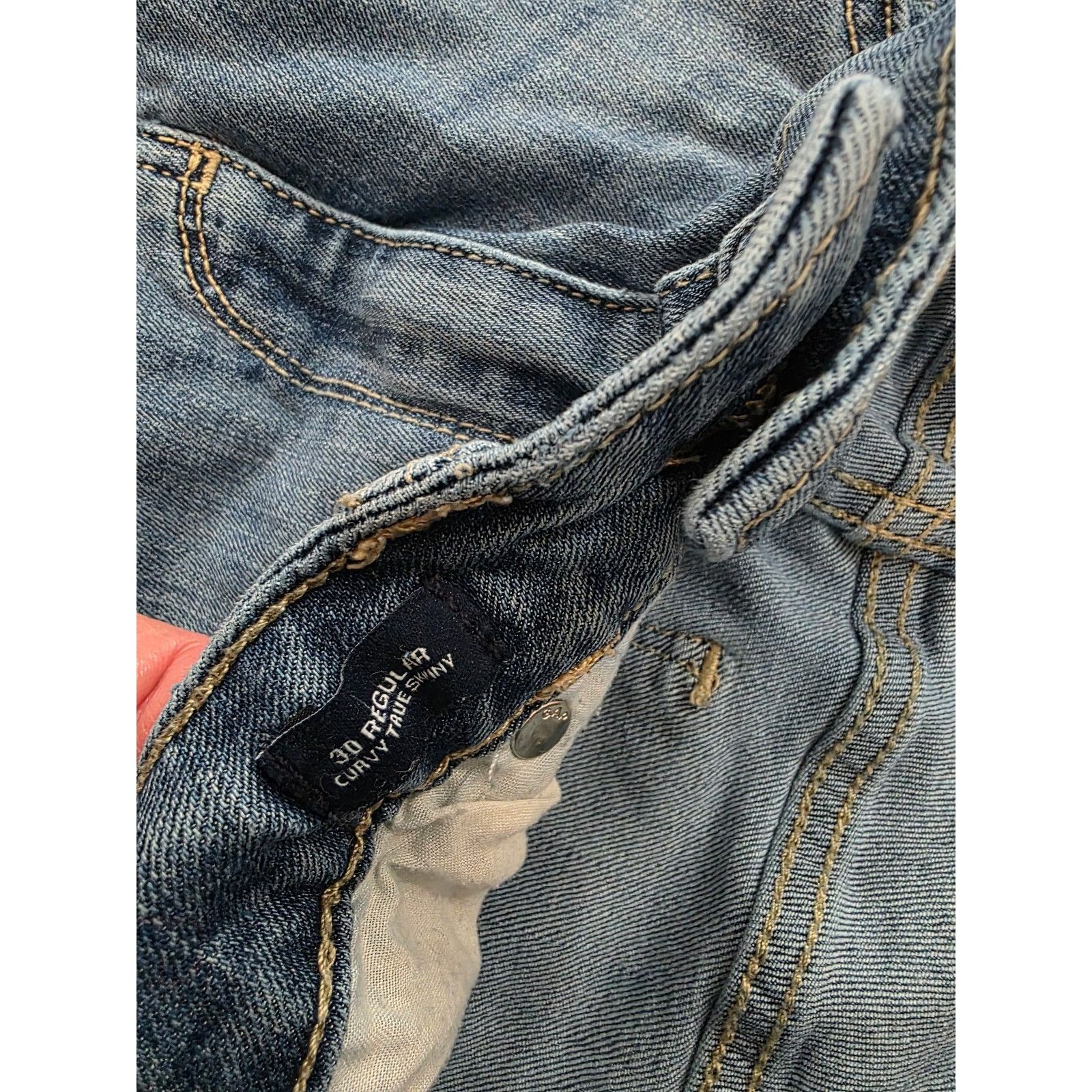 Gap Gap light-wash 30 Curvy True Skinny Blue Jeans Size 28" / US 6 / IT 42 - 6 Thumbnail