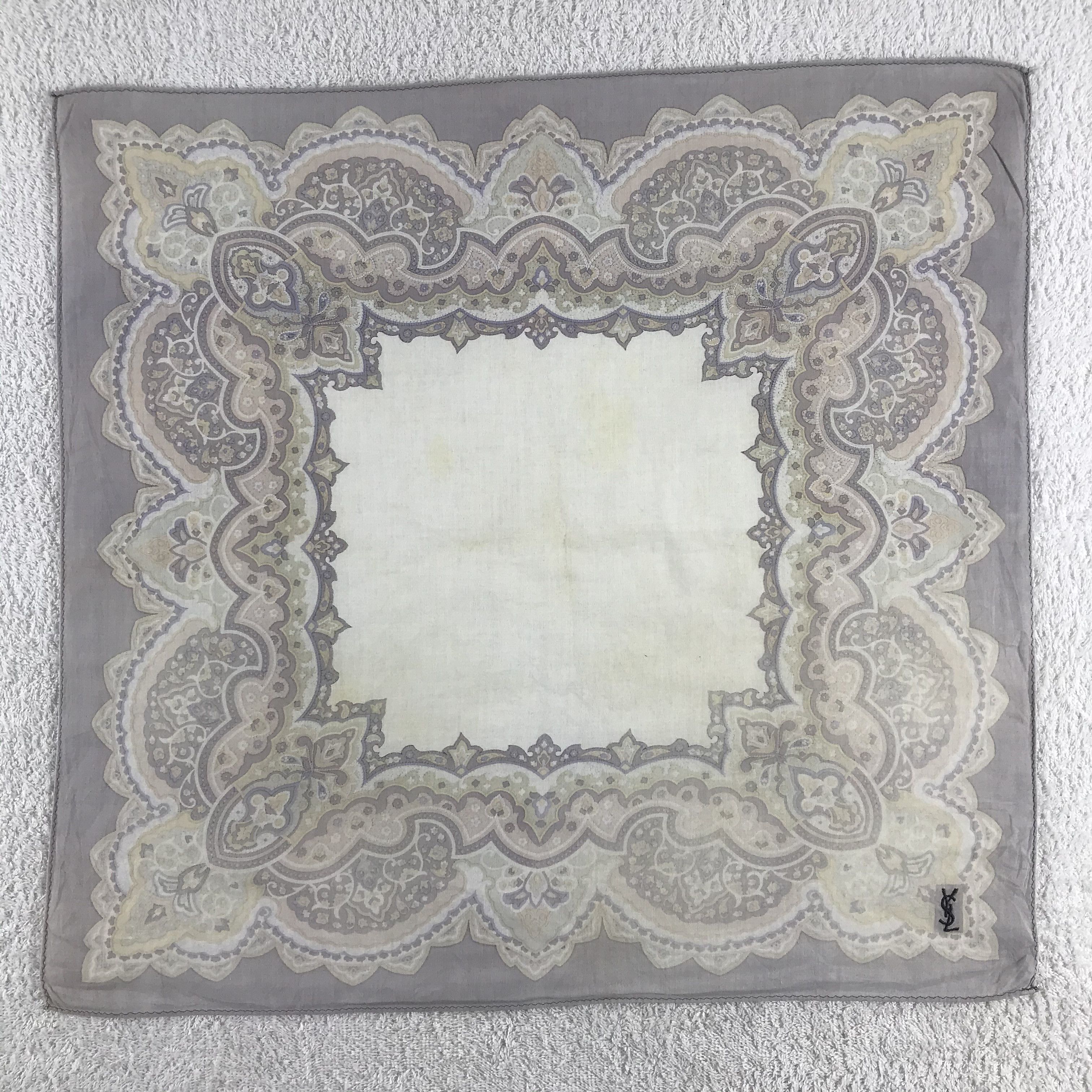 Vintage × Yves Saint Laurent Yves Saint Laurent Bandana / Handkerchief /Neckerchief -S065 Size ONE SIZE - 1 Thumbnail