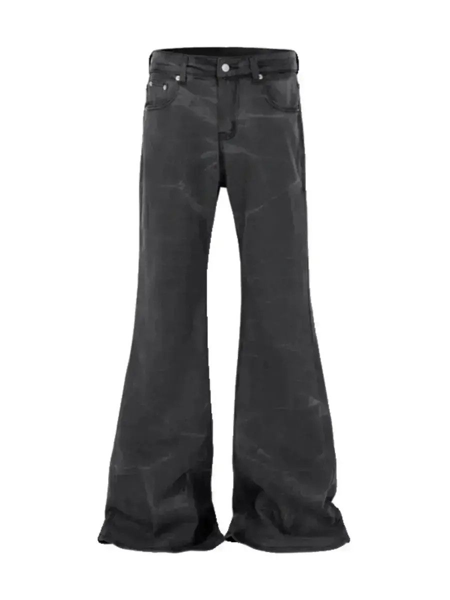 Japanese Brand Loose washed wave patterned micro flared jeans Size US 32 / EU 48 - 5 Thumbnail