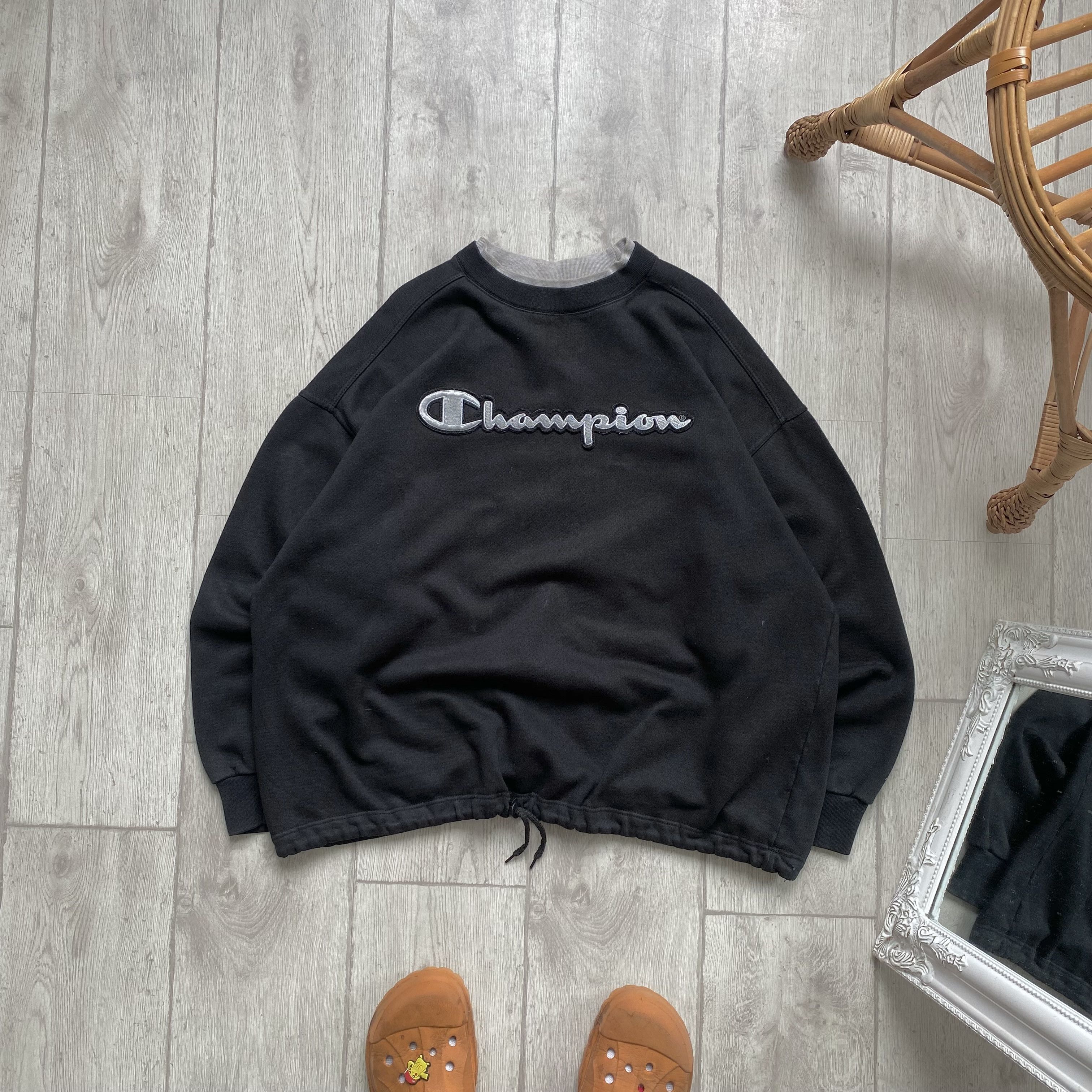 Champion Vintage 90s Champion USA boxy sweatshirt big logo Size US L / EU 52-54 / 3 - 1 Thumbnail