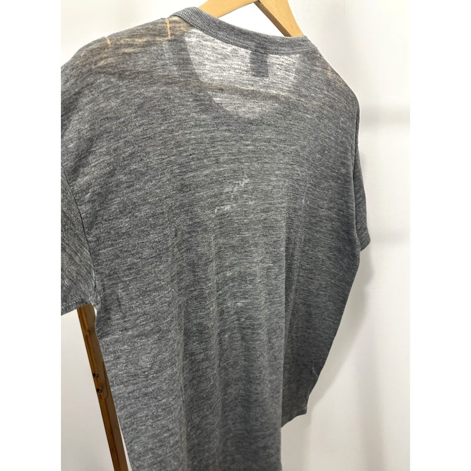 Russell Athletic VINTAGE Russell Athletic T-Shirt Gray L Mens Grunge Burnout Thin 80s Paper Thin Worn Costume Style Size US L / EU 52-54 / 3 - 7 Thumbnail