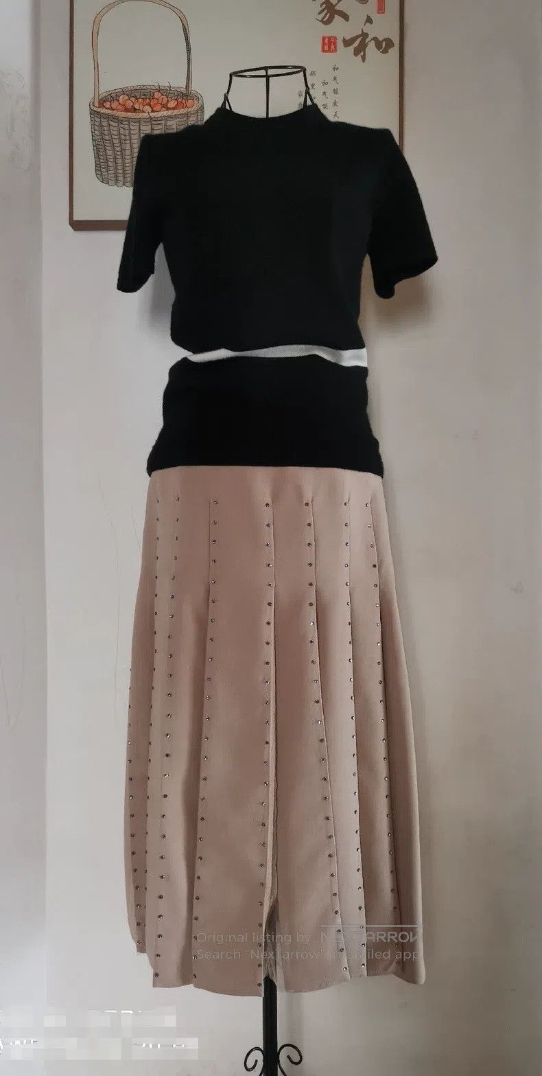 Valentino Valentino Smoked powder wool silk skirt Size S / US 4 / IT 40 - 1 Thumbnail