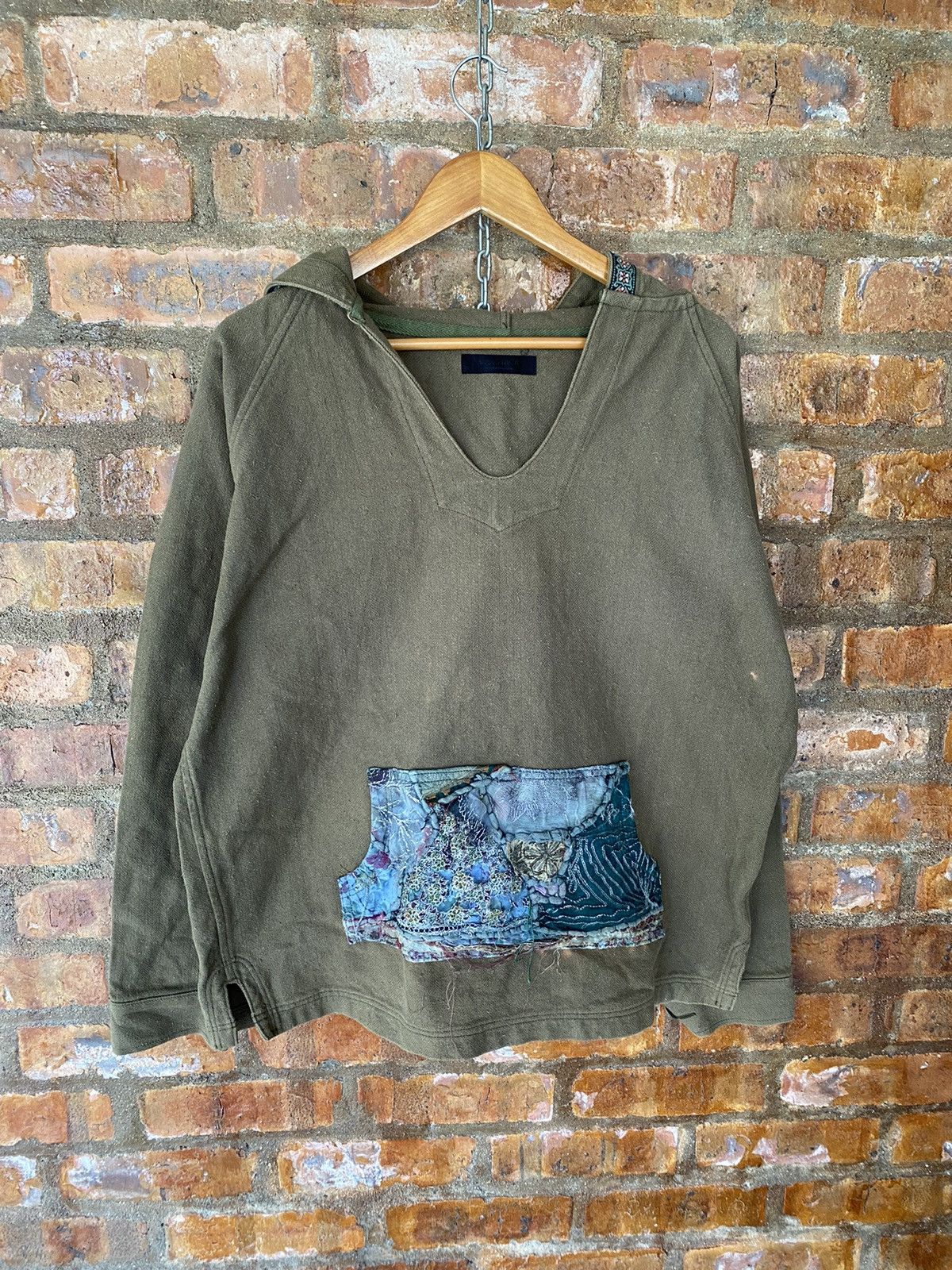 Japanese Brand Veronica Led Rechwe anorak herringbone canvas native hoodie Size US M / EU 48-50 / 2 - 2 Thumbnail