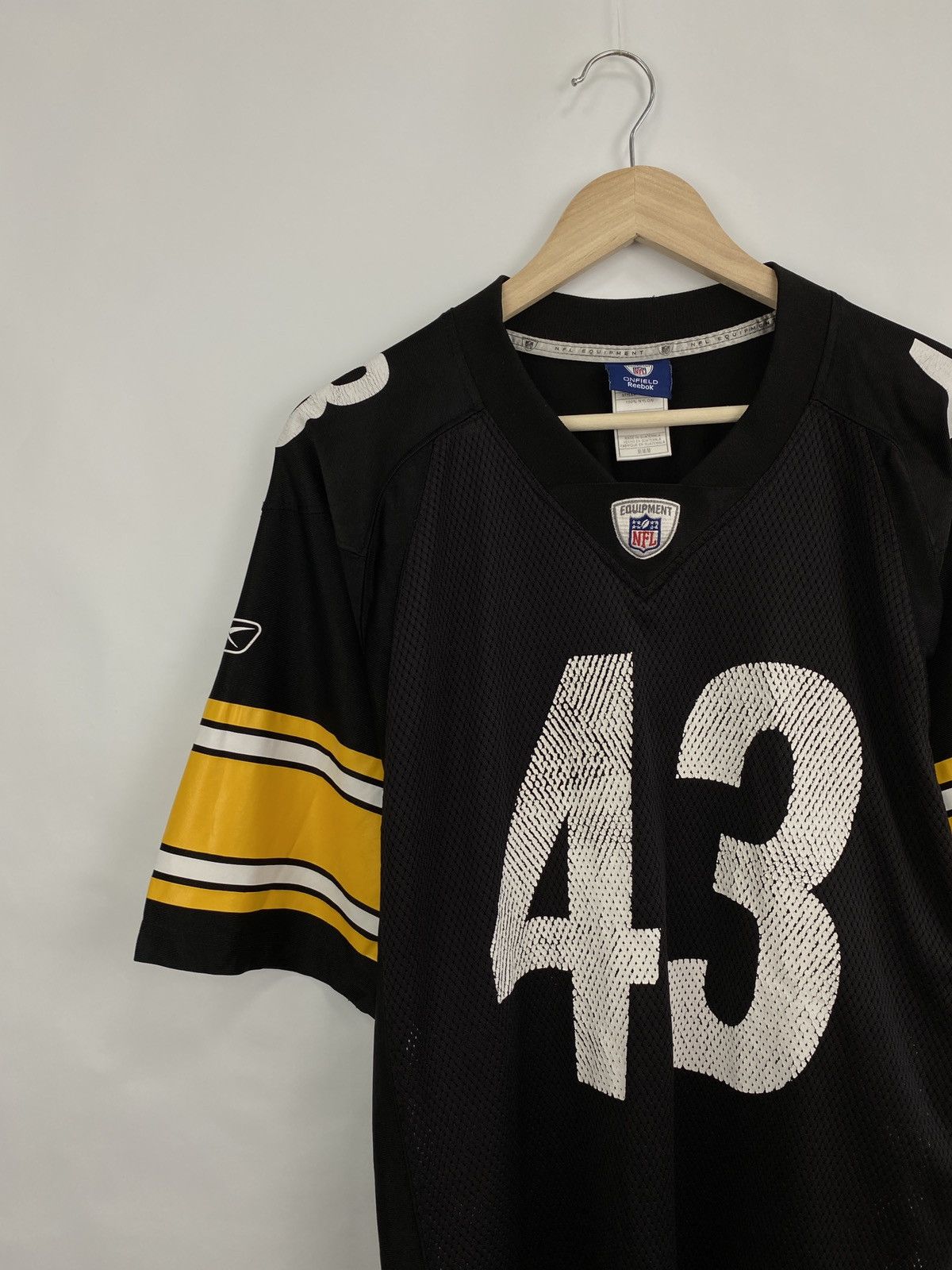 Reebok 🇺🇸 Vintage Y2K NFL Equipment Reebok Polamalu Football Jersey Size US M / EU 48-50 / 2 - 2 Thumbnail