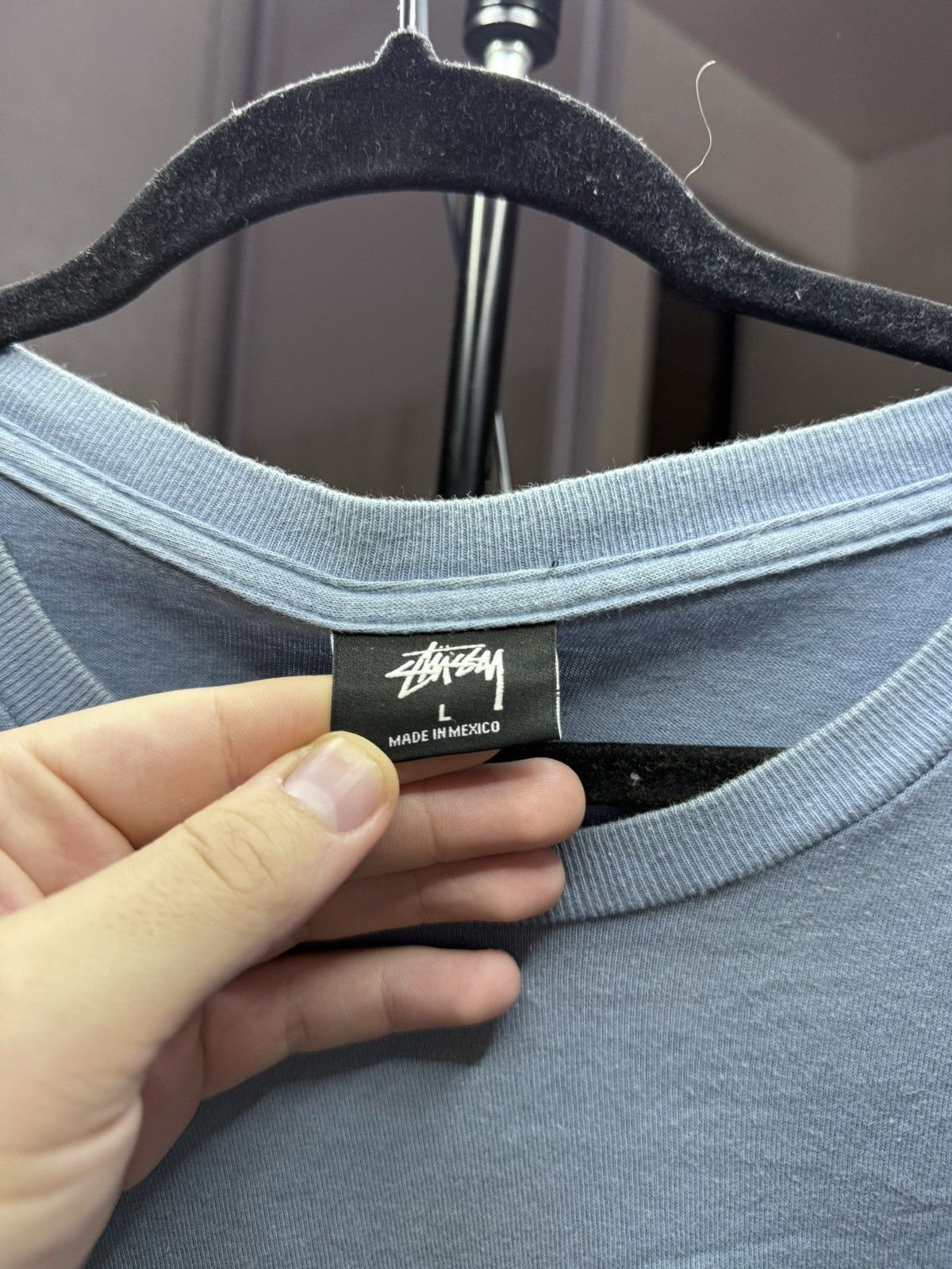 Other Stussy Long Sleeve Logo Tee – Blue Size US L / EU 52-54 / 3 - 6 Thumbnail