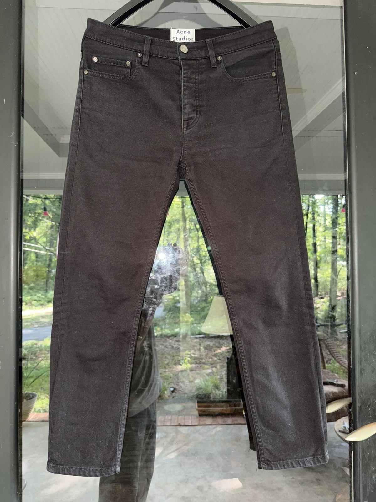 Acne Studios Town Stay Cash Black Denim Jeans Size US 31 - 1 Thumbnail