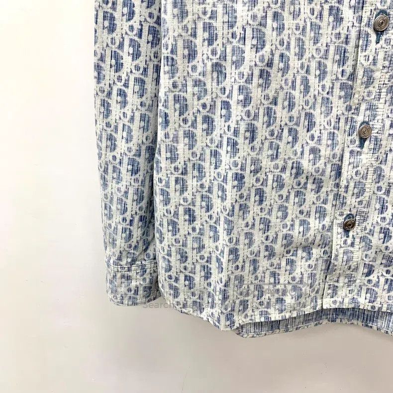 Dior Dior Size 39 Light blue logo jacquart full print cotton lap Size US XXS / EU 40 - 4 Thumbnail