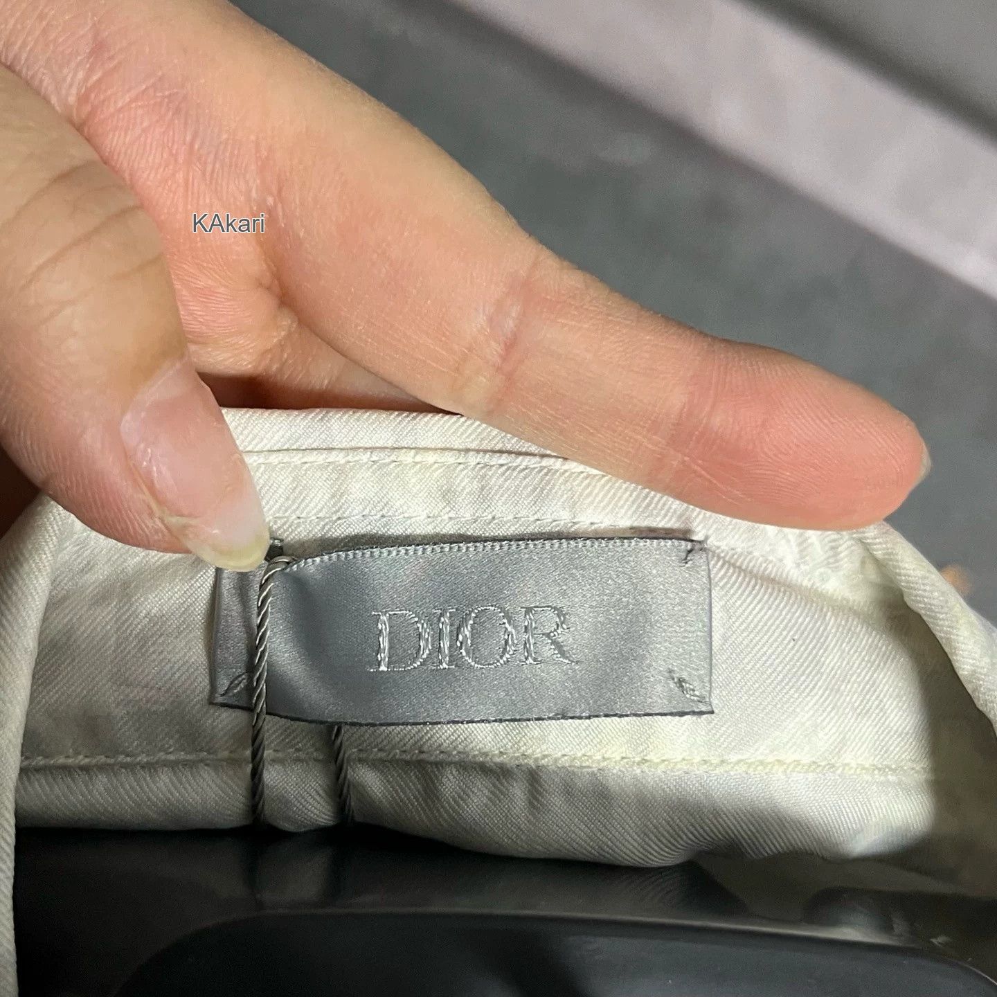 Dior Dior Gray Logo All-Over Print Shirt Size US XXS / EU 40 - 4 Thumbnail