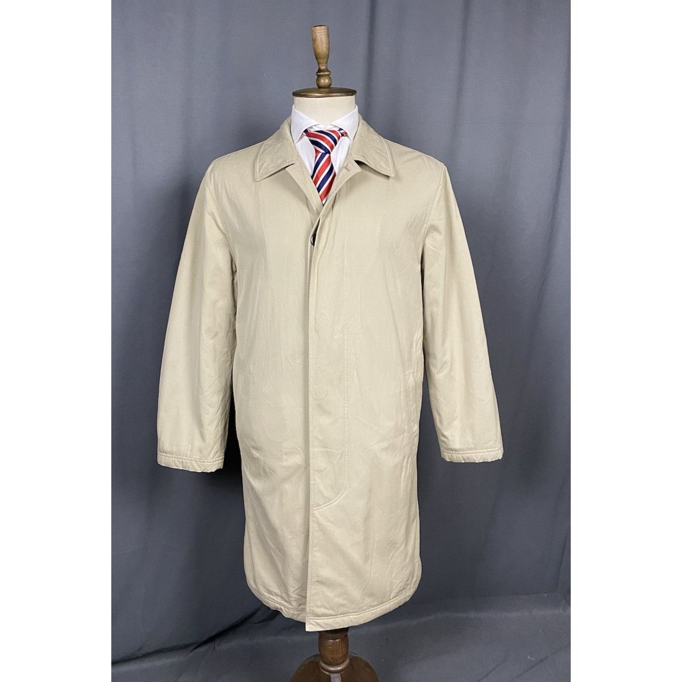 Etro ETRO Men's Beige Wool Insulated Lined Long Trench Coat Size Size US XL / EU 56 / 4 - 1 Thumbnail