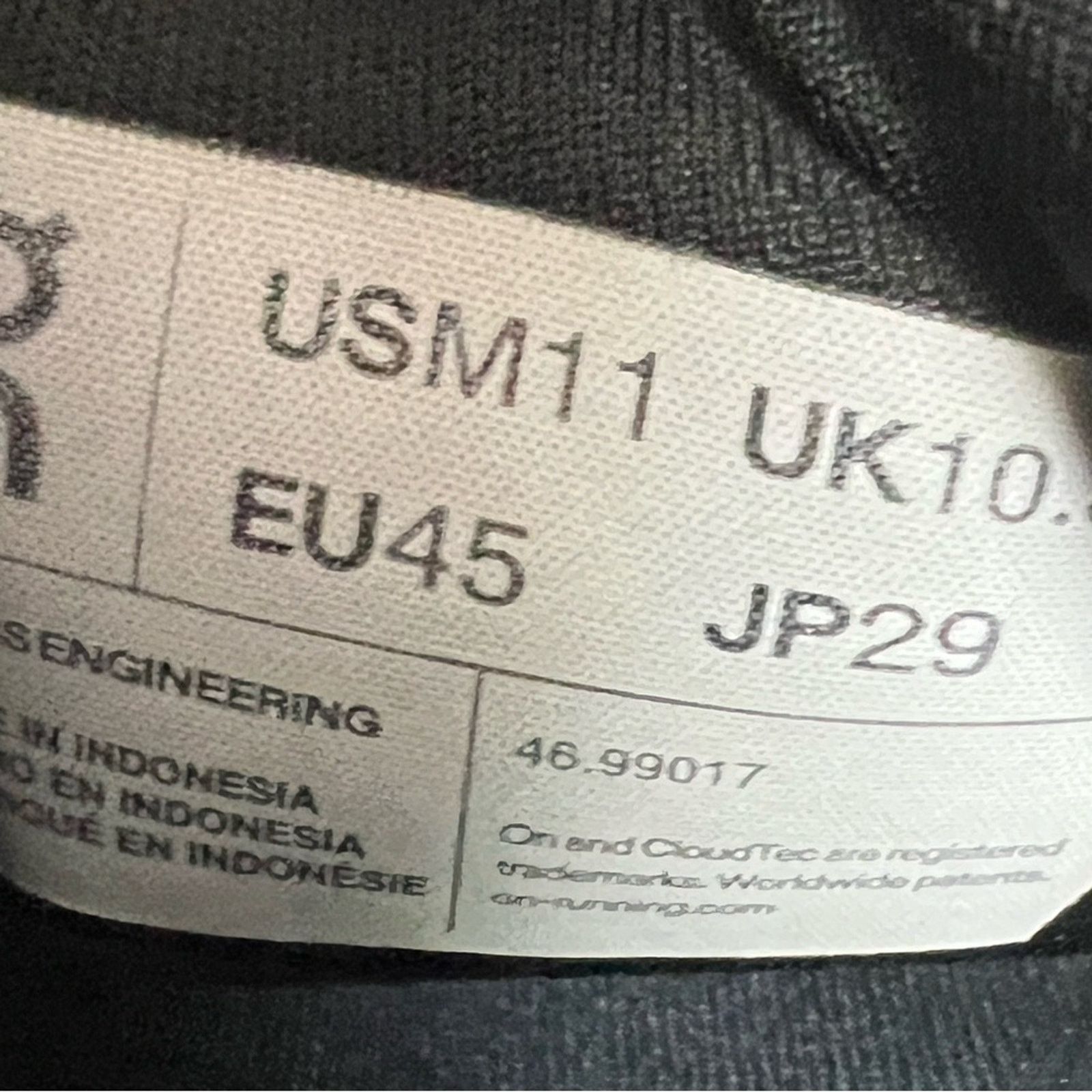 On On Cloud Cloudrunner ‘Eclipse/Frost’ Running Shoes Sneakers Size US 11 / EU 44 - 8 Thumbnail