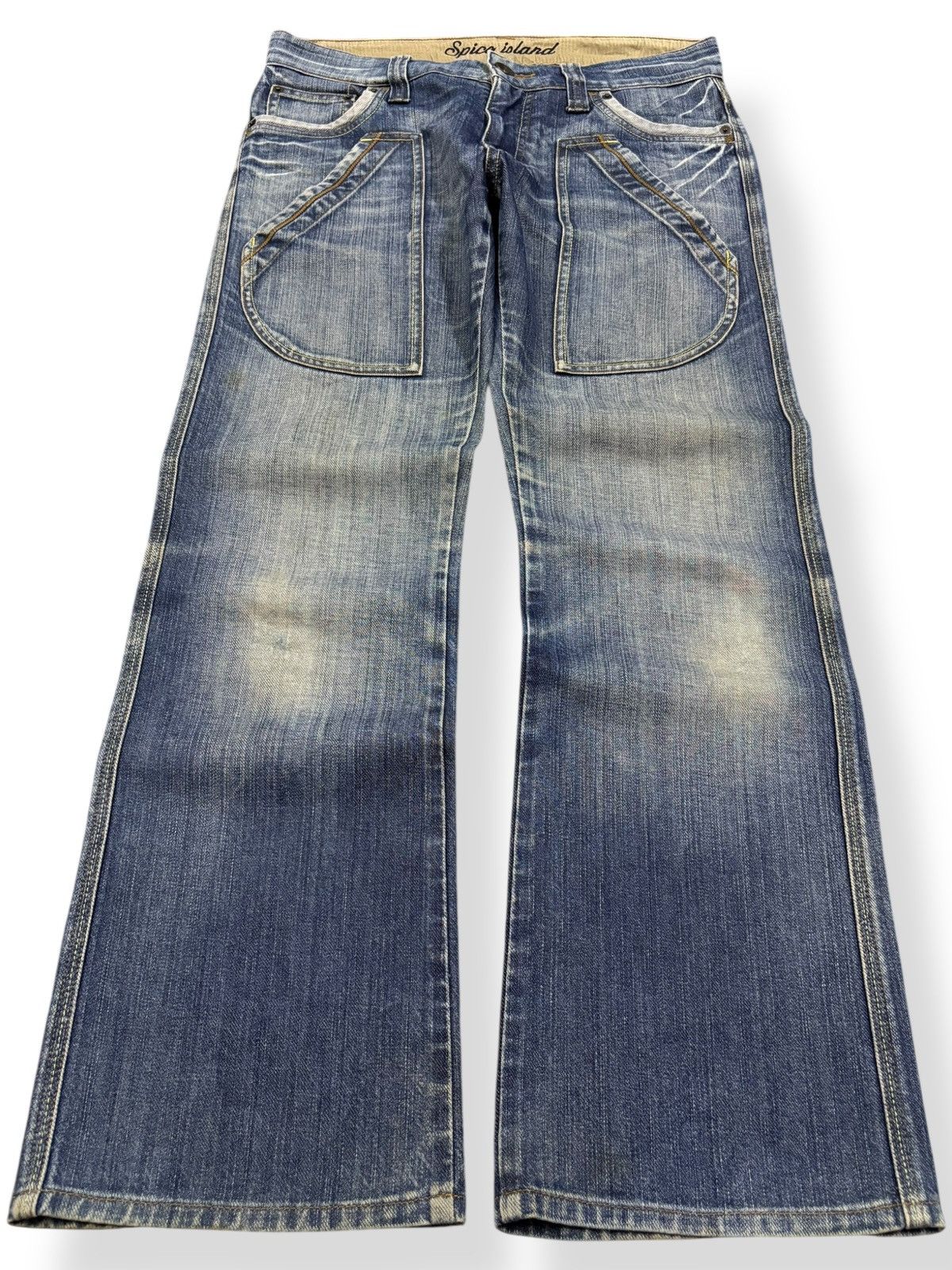 Japanese Brand Vintage Japanese Brand Multi-pockets Bootcut Flare Jeans Size US 32 / EU 48 - 1 Thumbnail