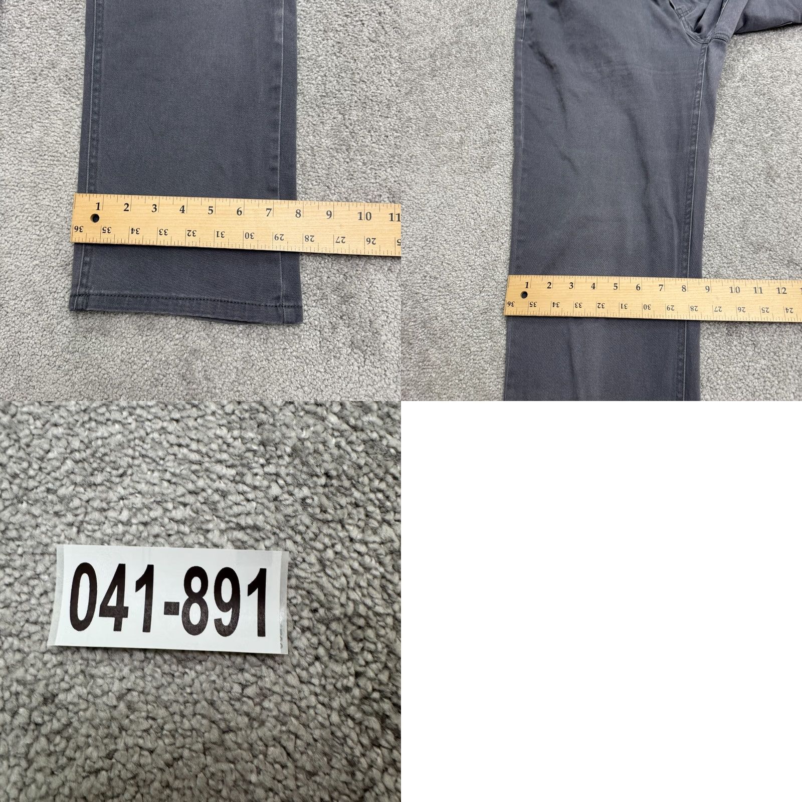 Vintage Matix Gripper Slim Fit Chino Pants Mens 34x32 Gray Cotton Stretch Straight Leg 5-Pocket Style Regular Tailored Everyday Casual Workwear Mens Size US 34 / EU 50 - 10 Thumbnail
