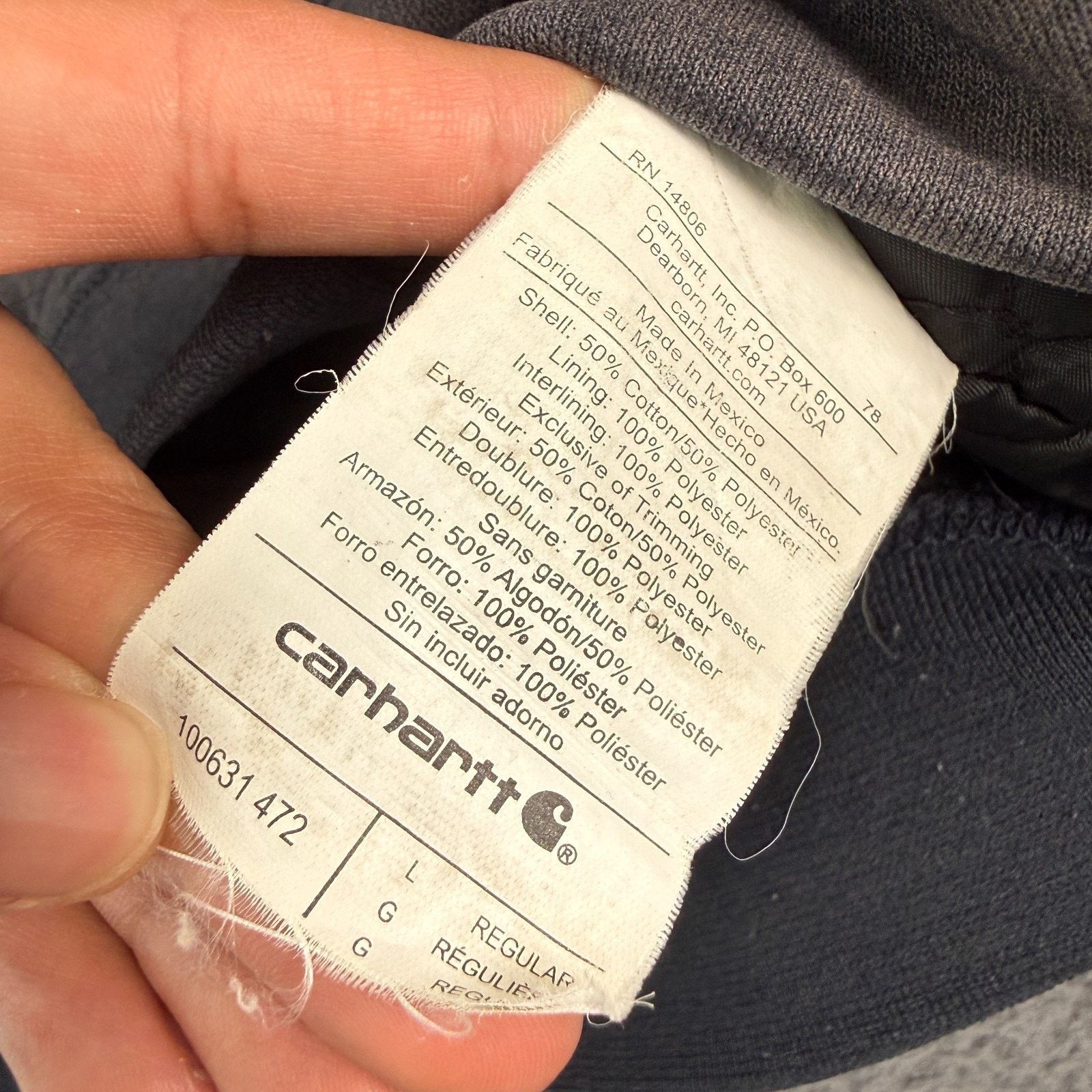 Carhartt Vintage Sun Faded Carhartt Hoodie L Distressed Zip Lined Size US L / EU 52-54 / 3 - 9 Thumbnail