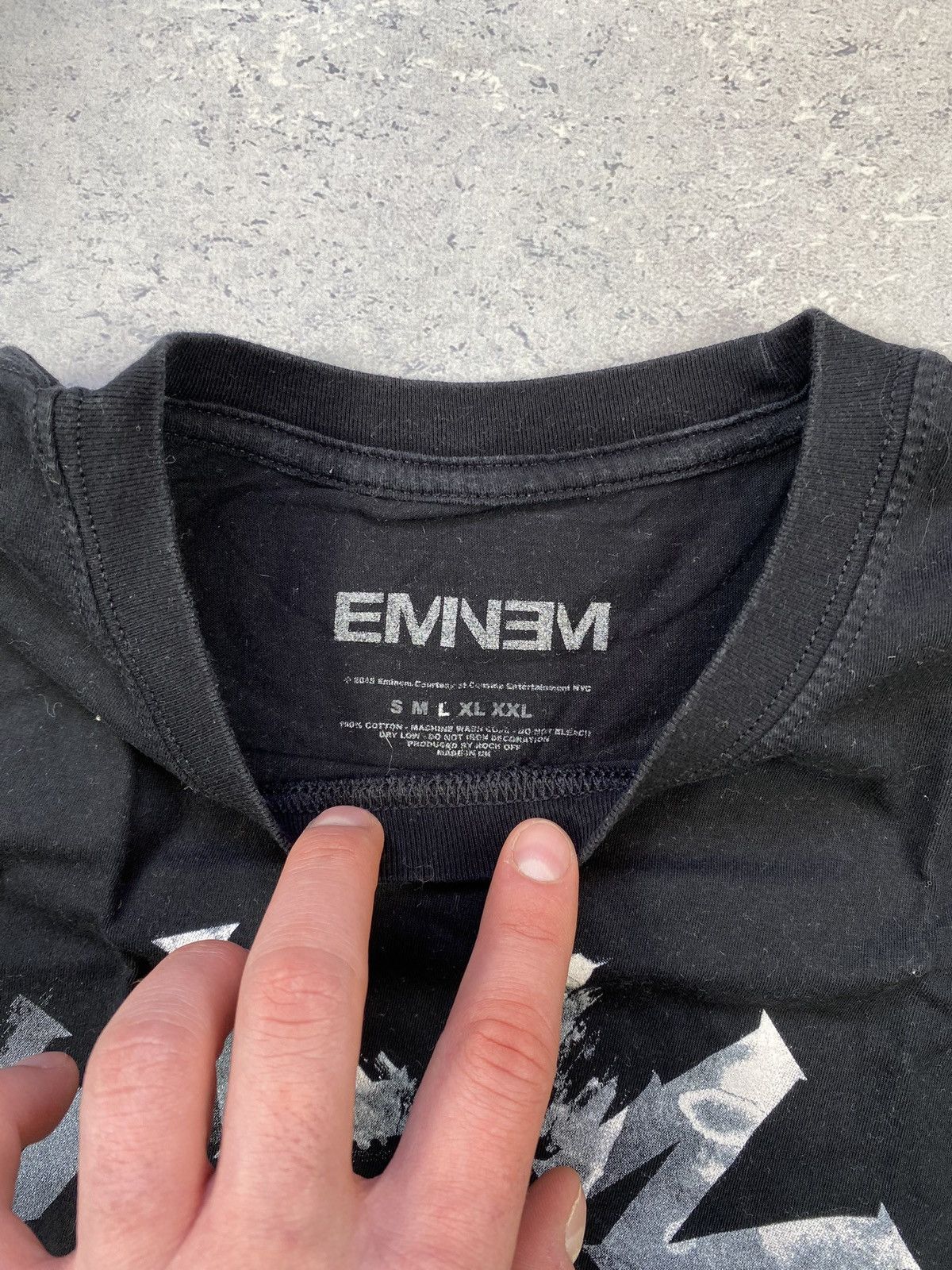 Eminem × Rap Tees Eminem Men’s Black Rap Tees With Big Centre Logo Size Medium Size US M / EU 48-50 / 2 - 7 Thumbnail