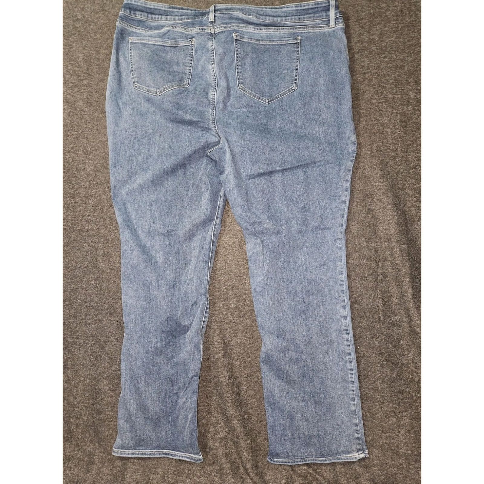 NYDJ NYDJ Jeans Womens 24W Blue Light Wash Marilyn Straight High Rise Stretch Pants Denim Jeans 5-Pocket Size 42" / US 20 - 7 Thumbnail