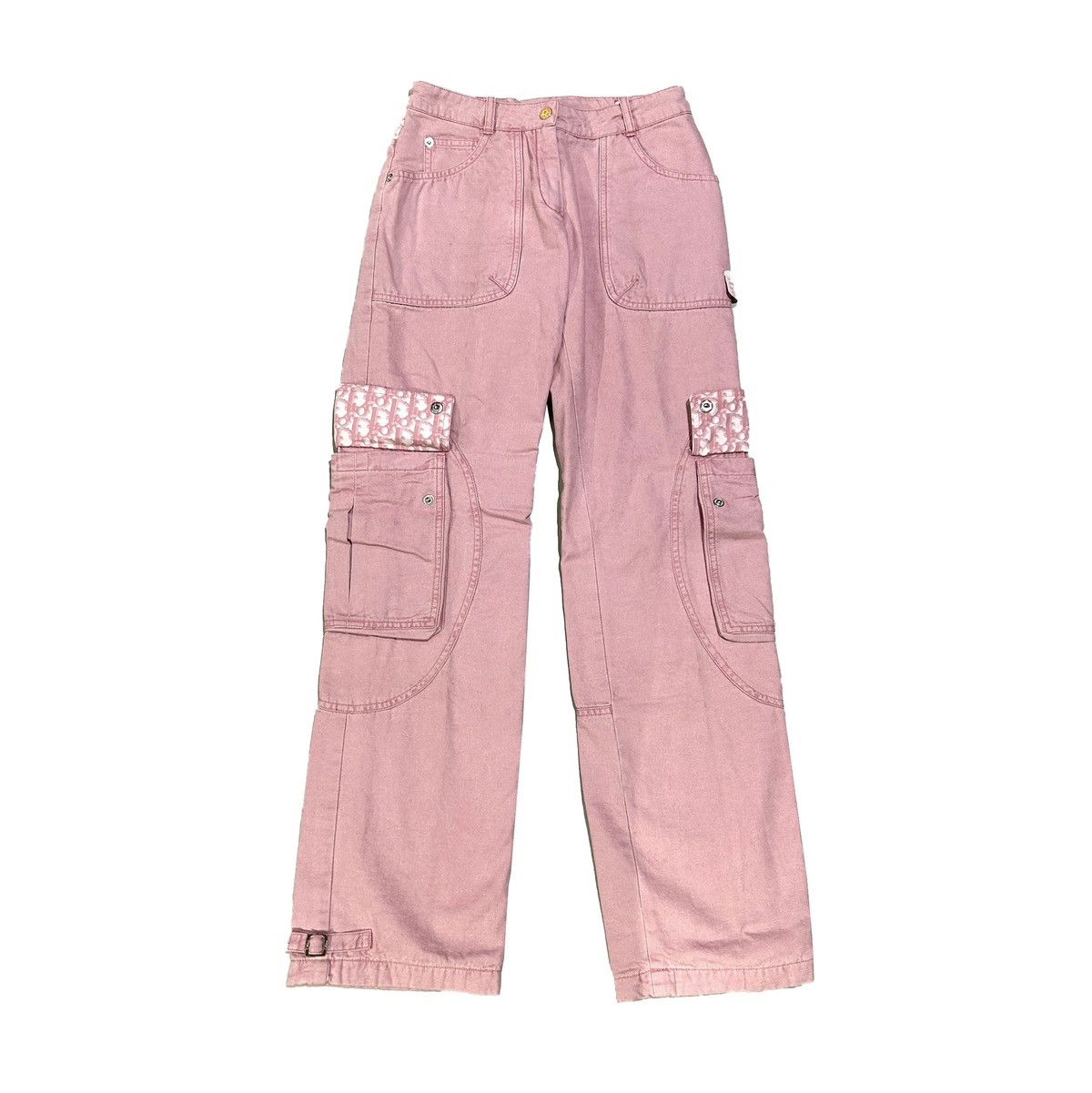 Christian Dior by John Galliano pink monogram cargo trousers