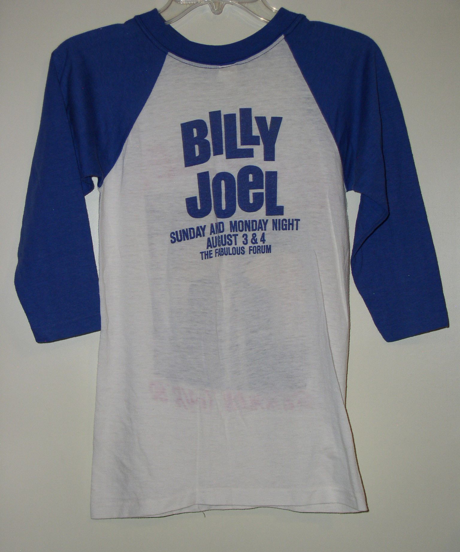 Vintage Billy Joel Concert Shirt 1980 L.A. Forum Single Stitched Size US S / EU 44-46 / 1 - 2 Thumbnail