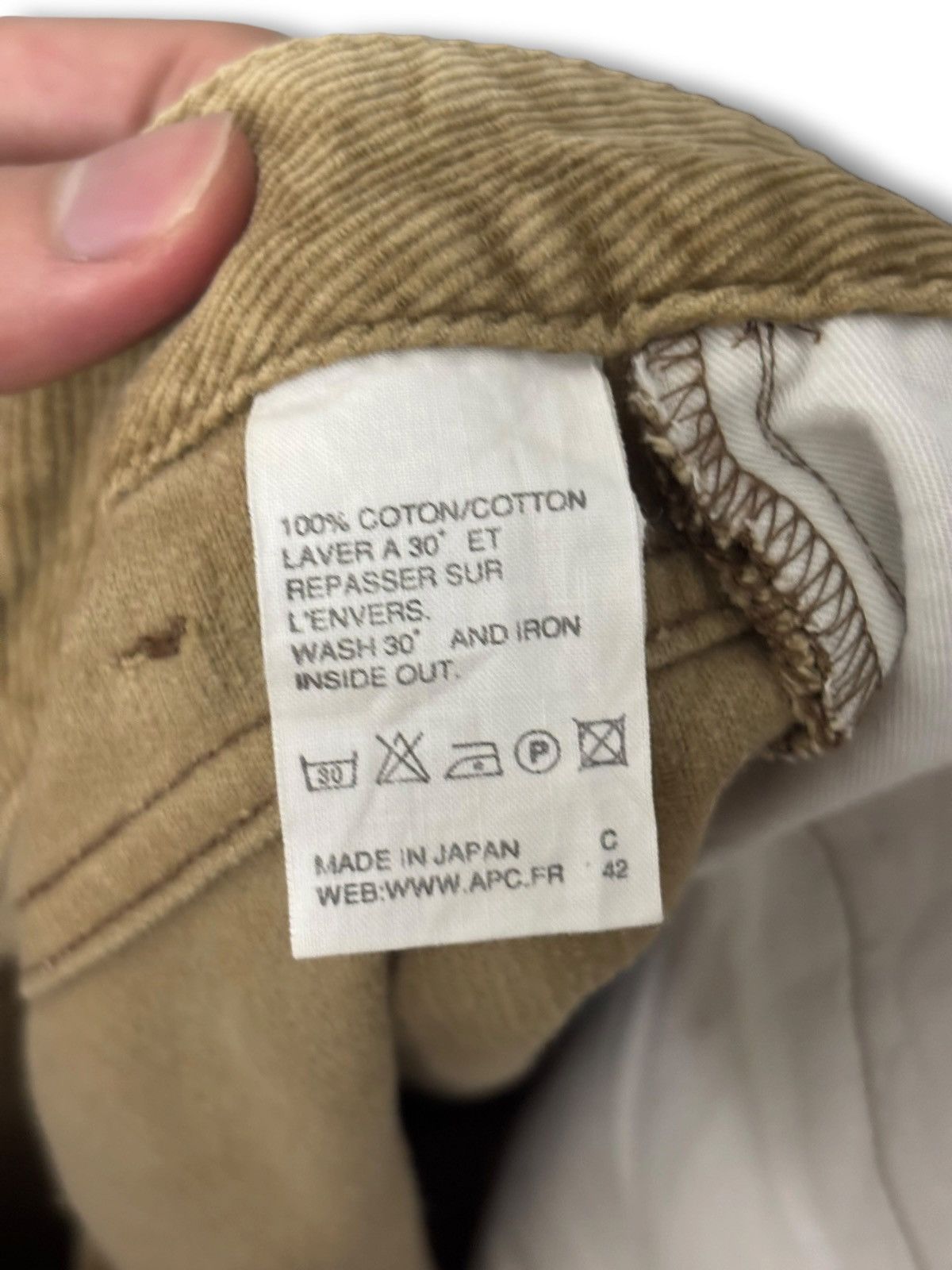 A.P.C. Vintage A.P.C. Rue De Fleurus Paris Corduroy Made In Japan Size US 29 - 7 Thumbnail