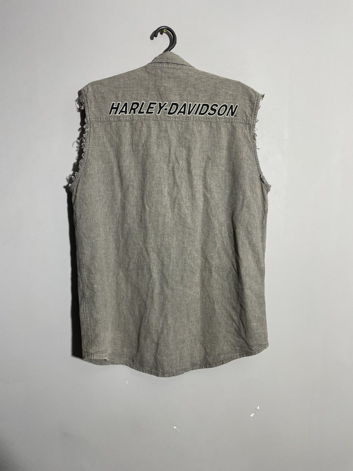Harley Davidson × Vintage Vintage Harley Davidson Linen Button up vest size L Size US L / EU 52-54 / 3 - 8 Thumbnail