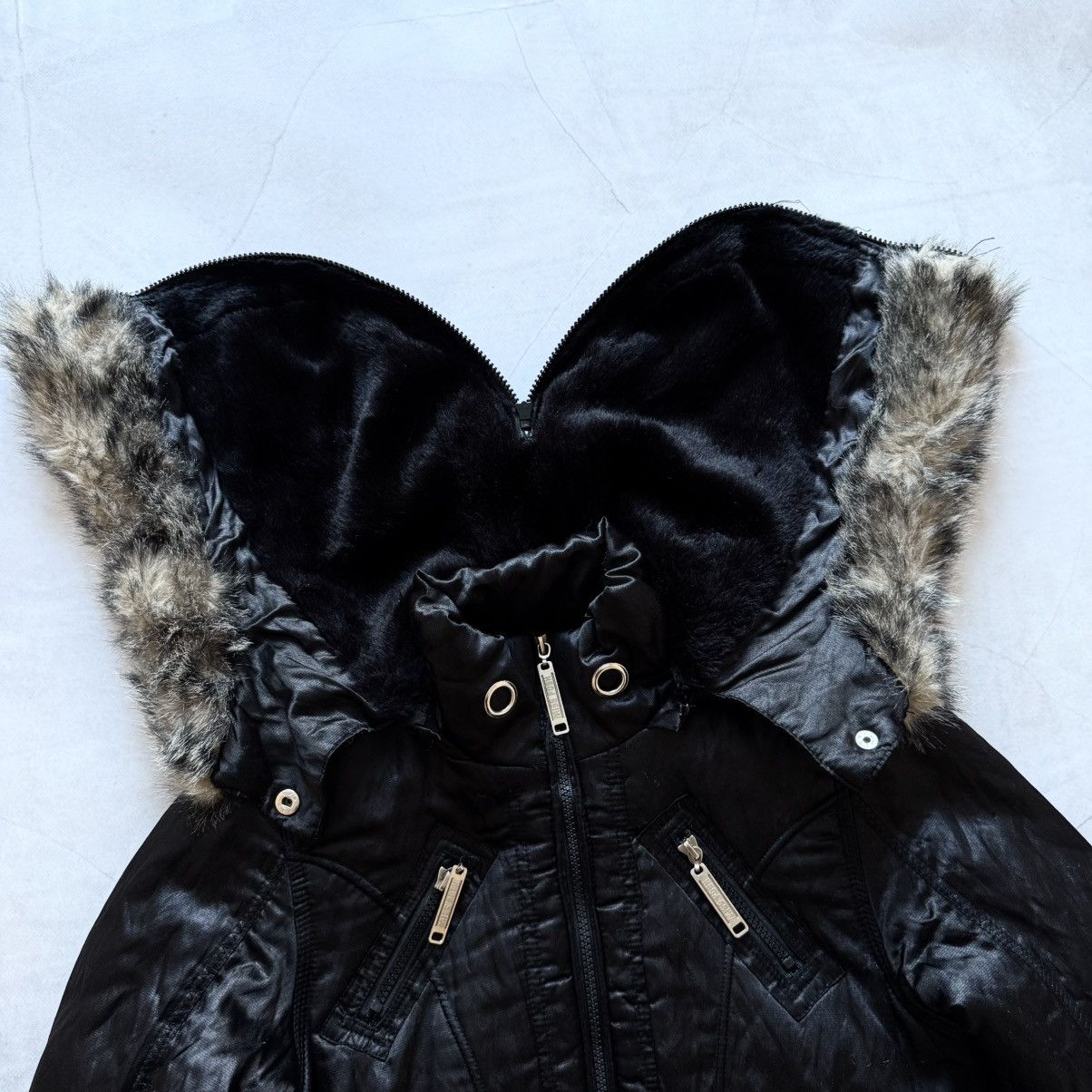 If Six Was Nine 00s LGB If Six Was Nine Style Multi Pocket Faux Fur Jacket Size XS / US 0-2 / IT 36-38 - 6 Thumbnail